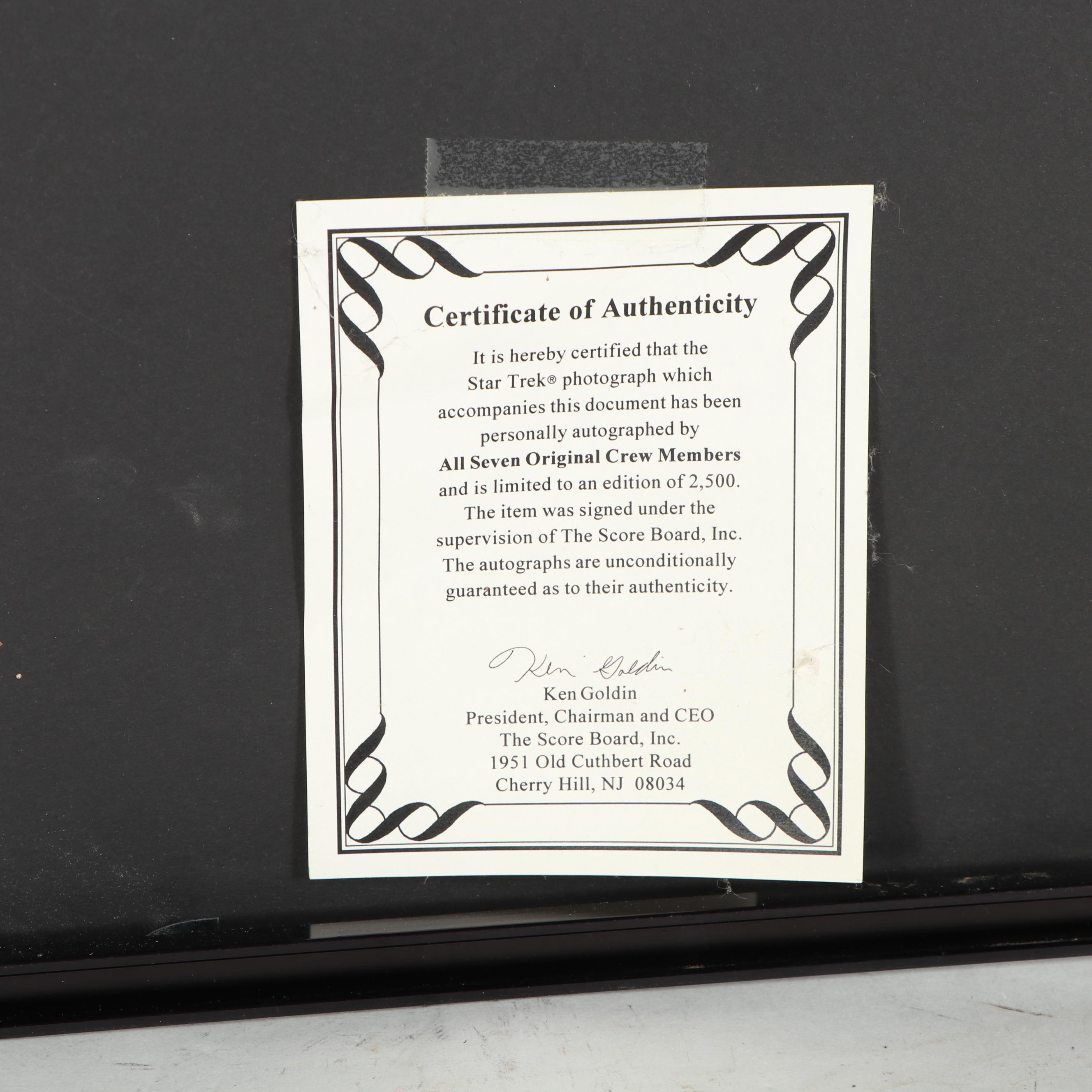 "Star Trek" Original Cast Photograph with Autographs