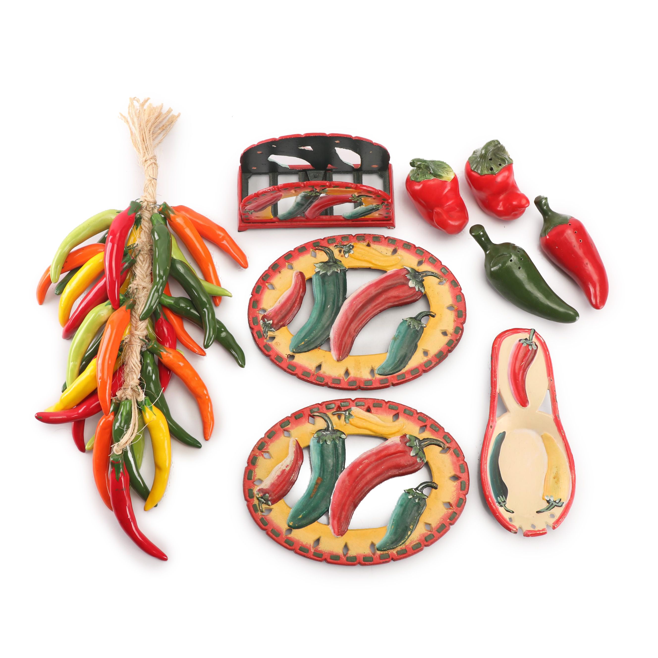 Chili Pepper Themed Kitchen and Table Accessories