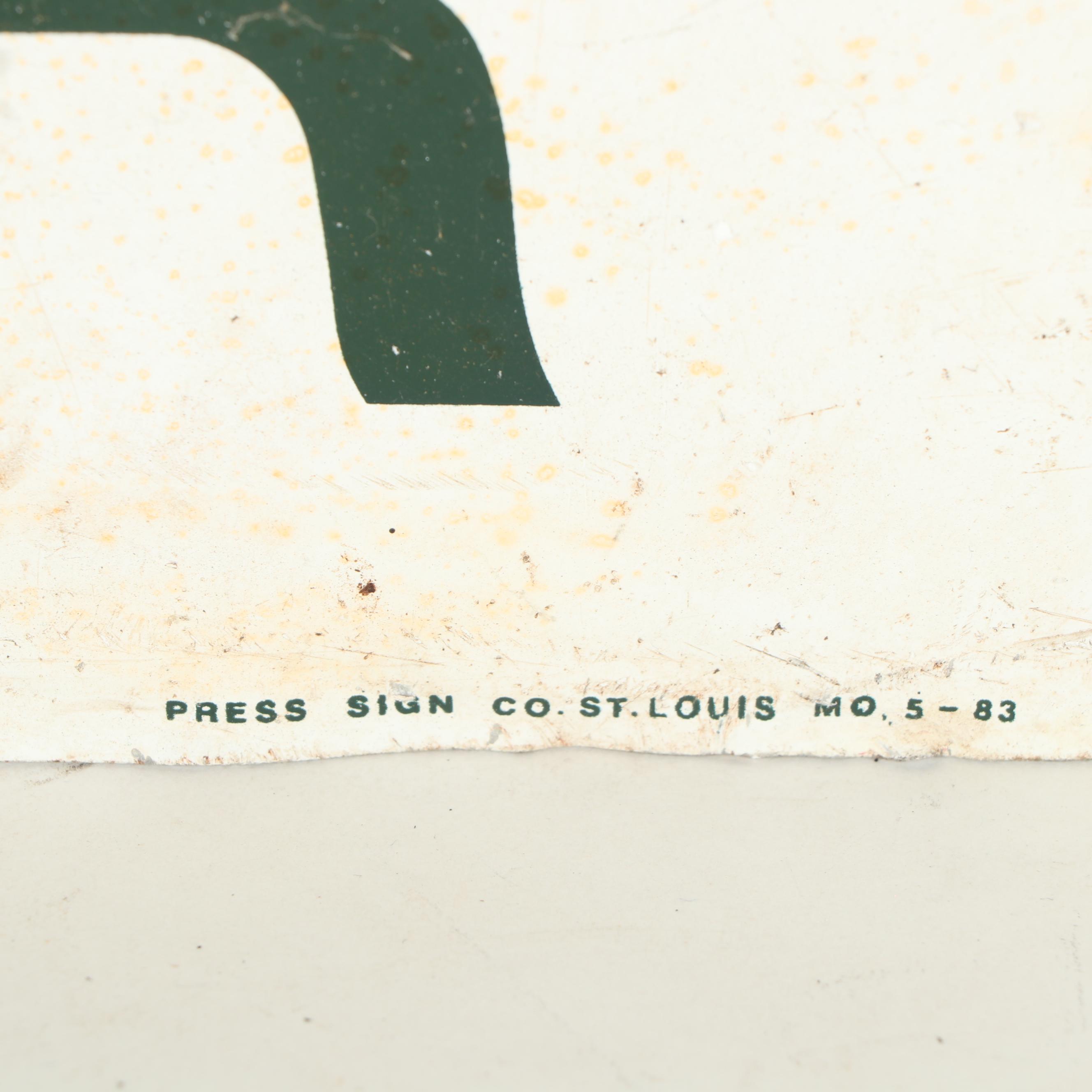 Vintage Metal Sign "Funk's G Hybrid Corn Dealer"