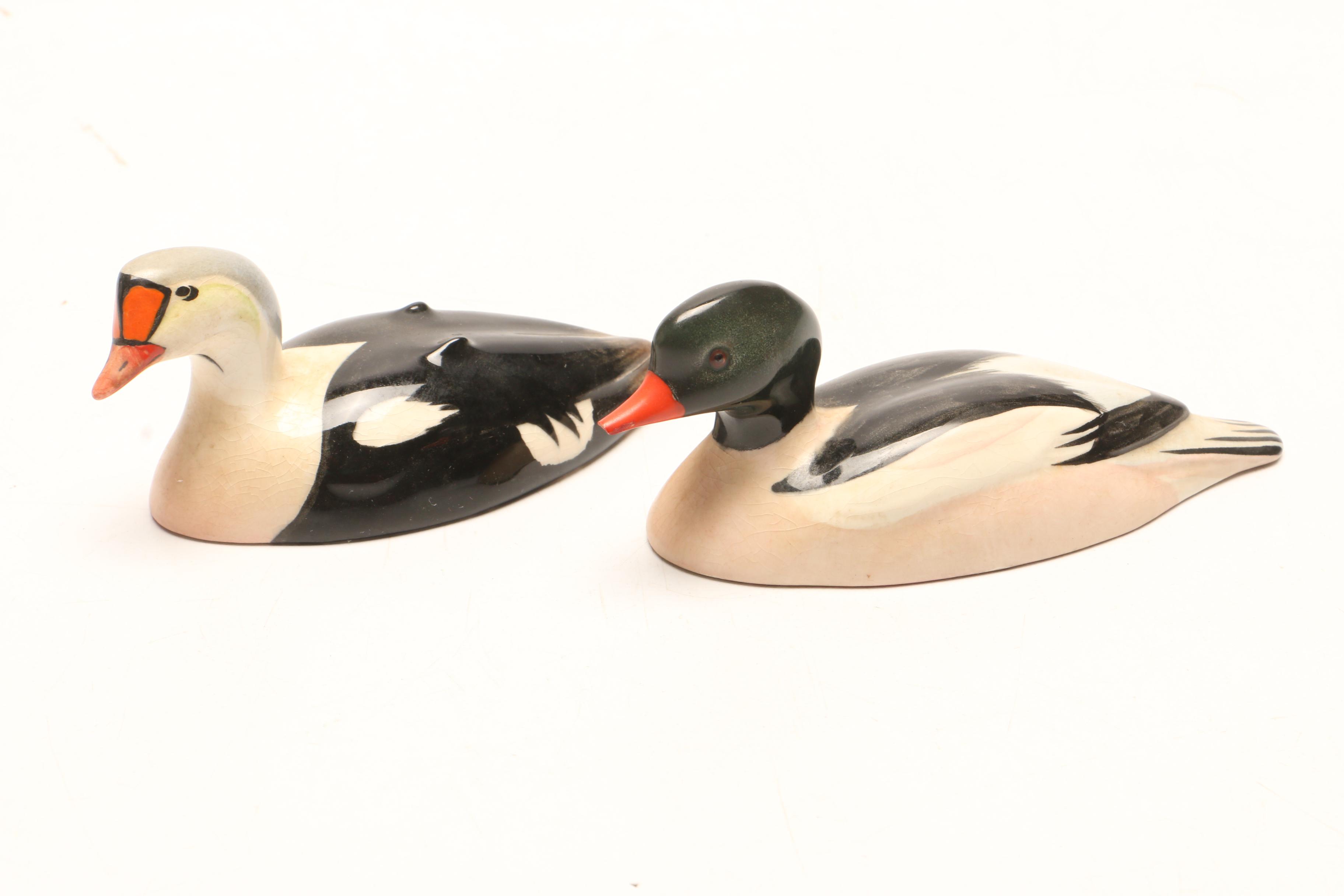 Peter Scott Duck Figurines Handcrafted and Signed