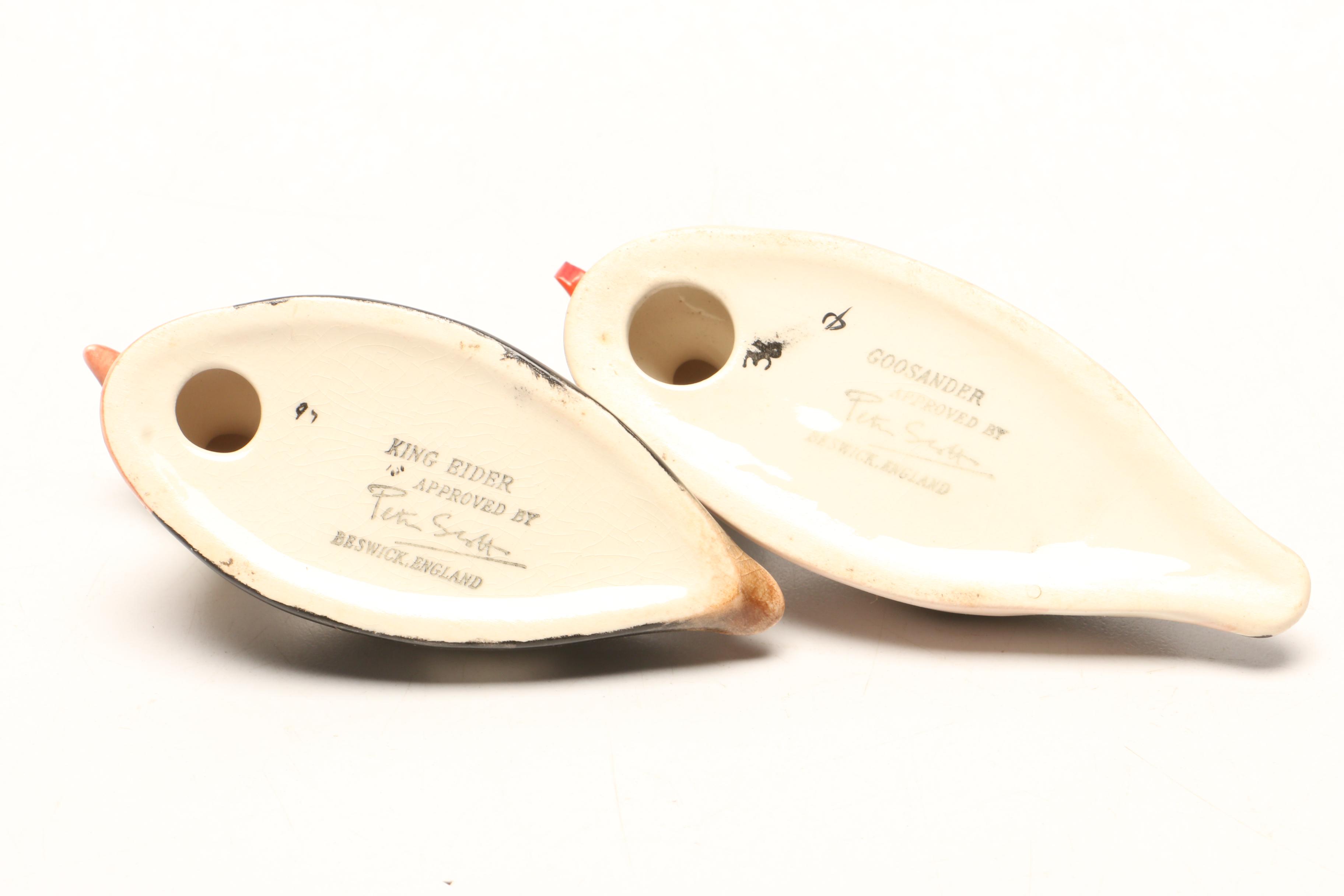 Peter Scott Duck Figurines Handcrafted and Signed