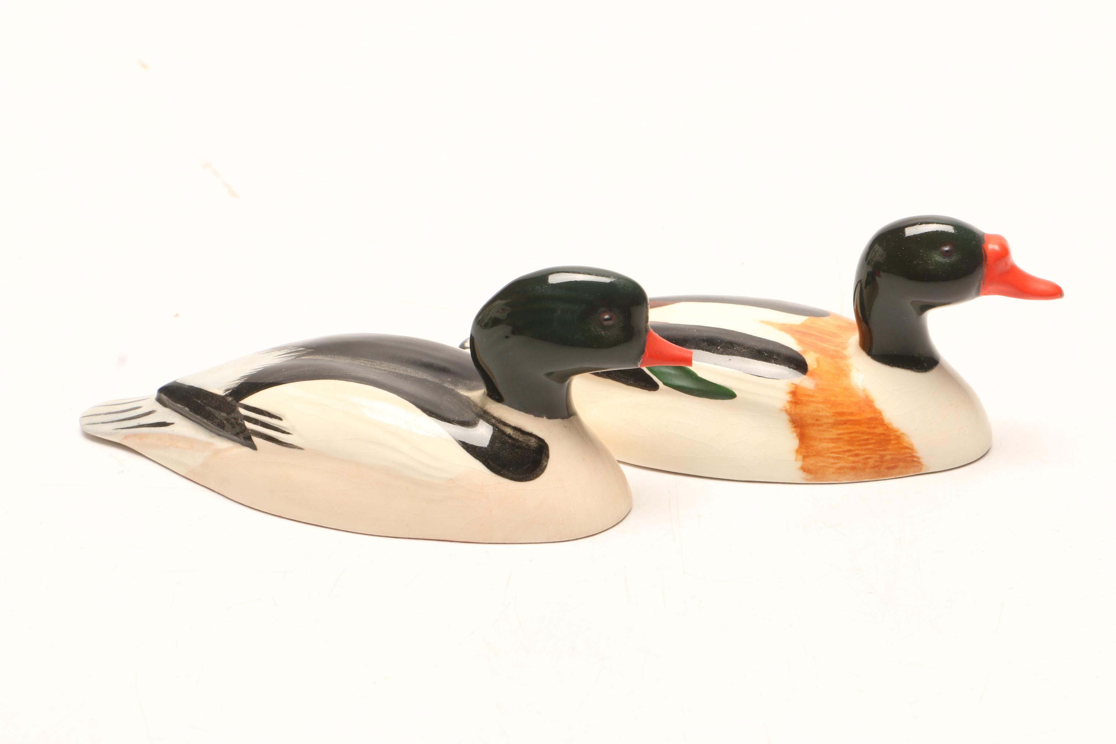 Peter Scott Duck Figurines Handcrafted and Signed