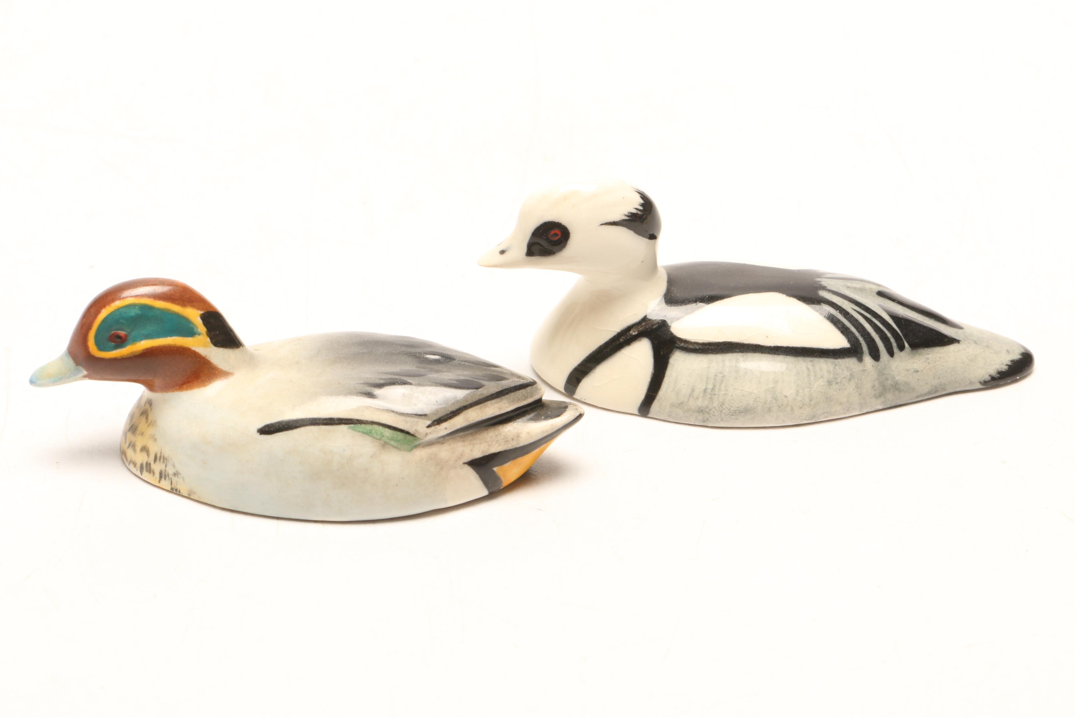 Peter Scott Duck Figurines Handcrafted and Signed