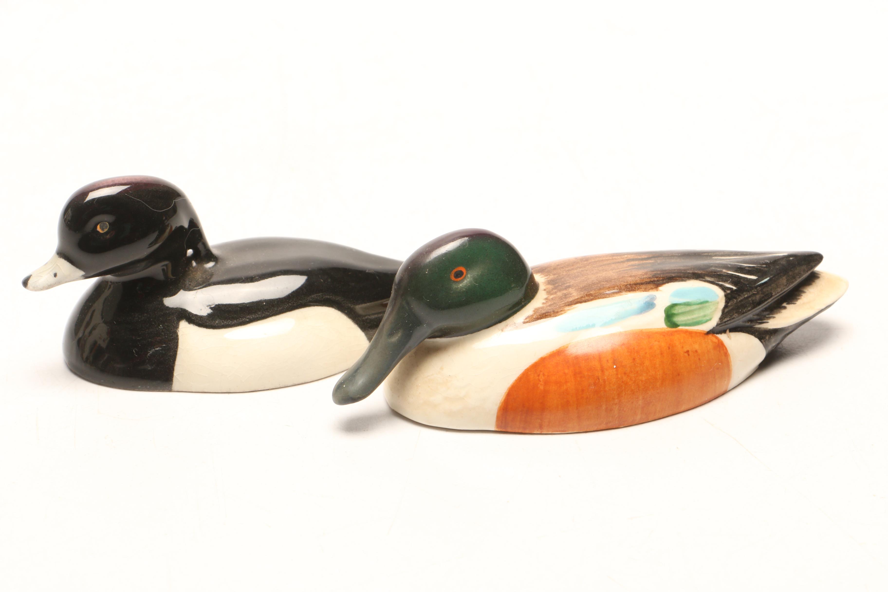 Peter Scott Duck Figurines Handcrafted and Signed