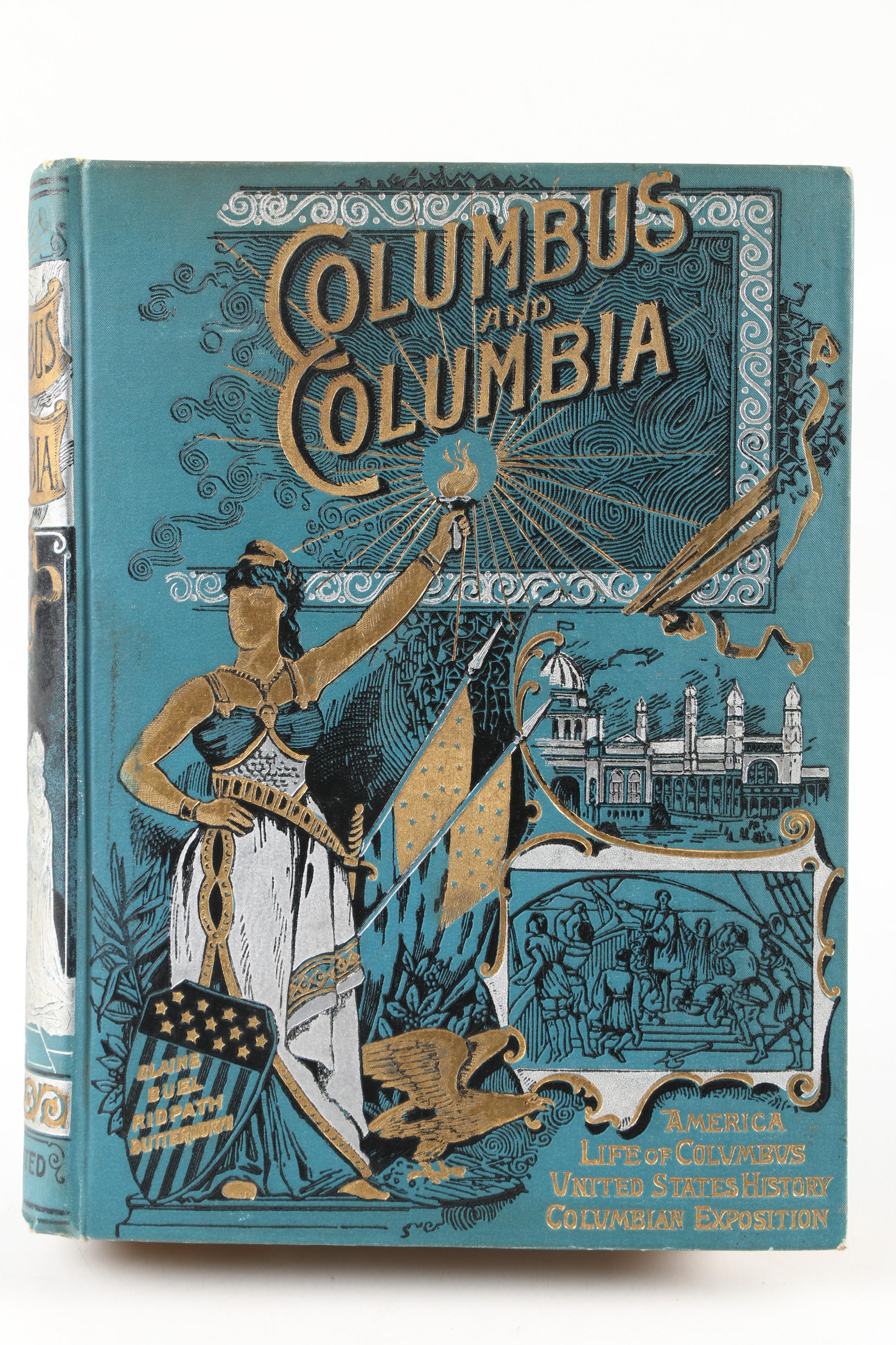 1892 Illustrated "Columbus and Columbia"