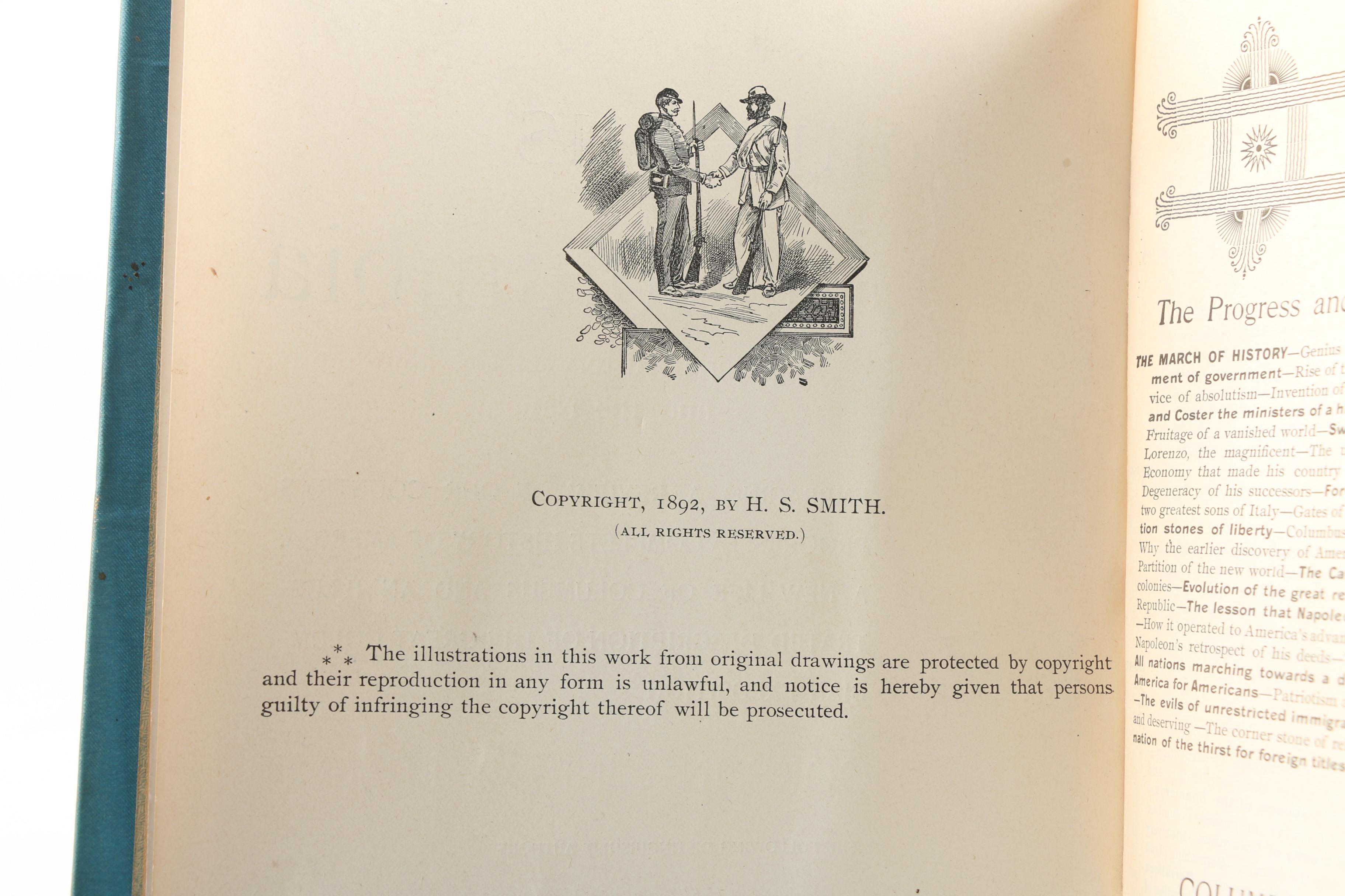 1892 Illustrated "Columbus and Columbia"
