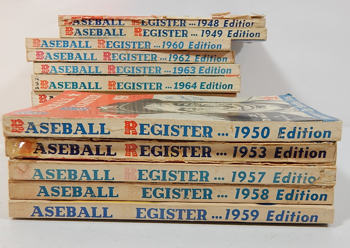 Vintage Baseball Register Books from 1948 with Various Years to 1973