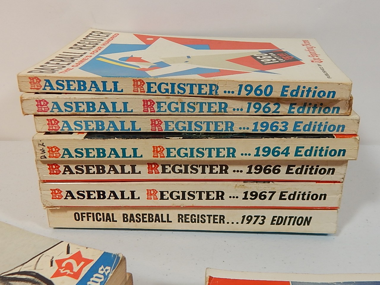Vintage Baseball Register Books from 1948 with Various Years to 1973