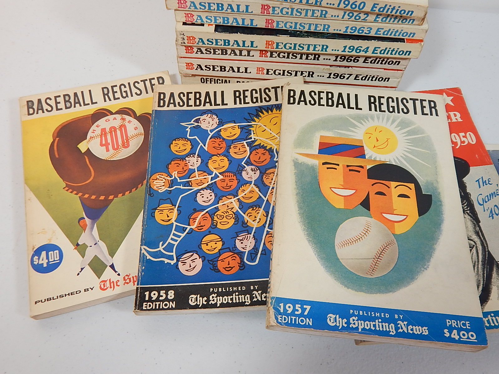 Vintage Baseball Register Books from 1948 with Various Years to 1973