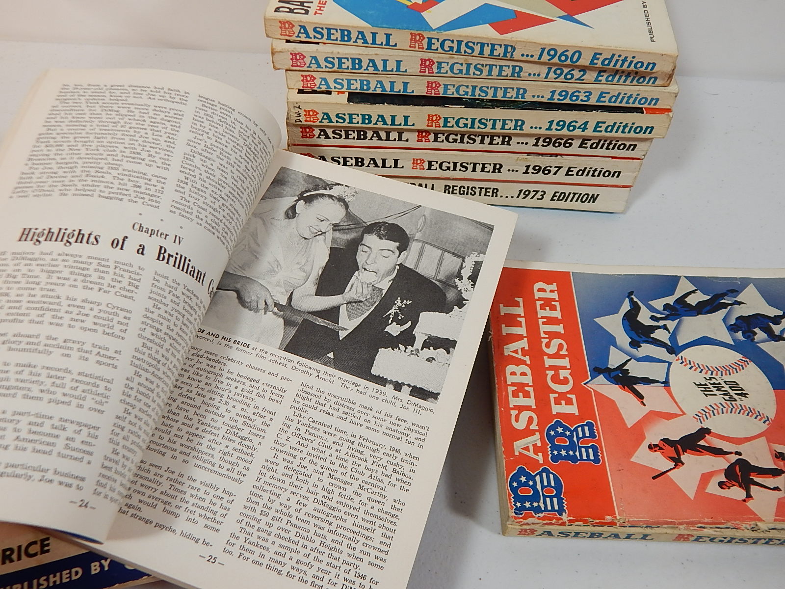 Vintage Baseball Register Books from 1948 with Various Years to 1973