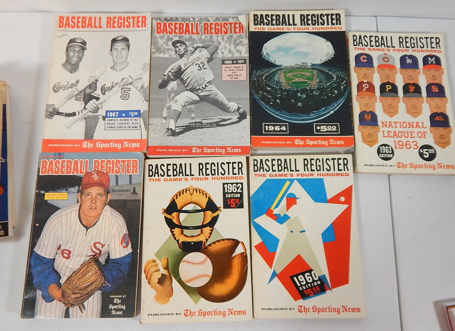 Vintage Baseball Register Books from 1948 with Various Years to 1973