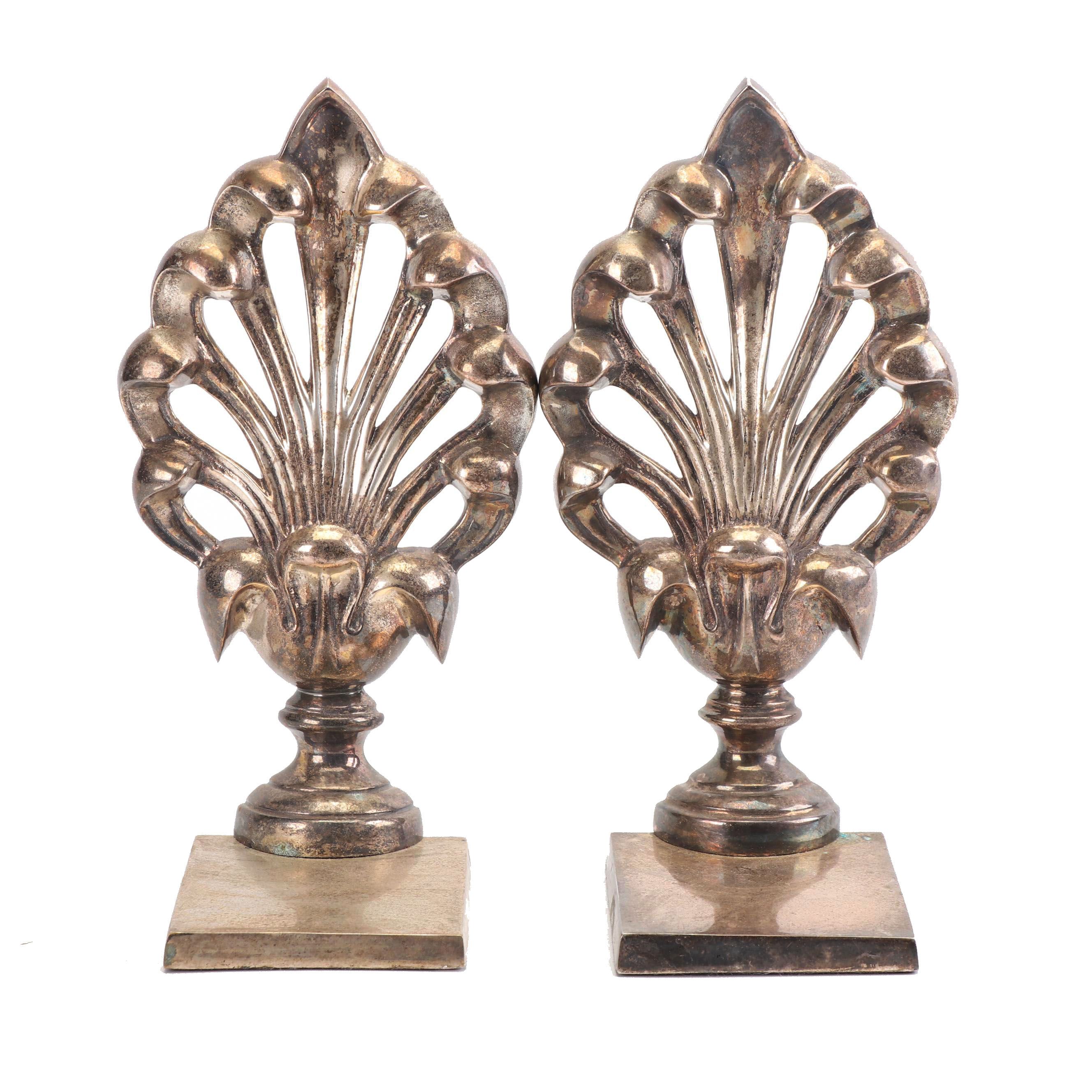 Silver Plate Bookends