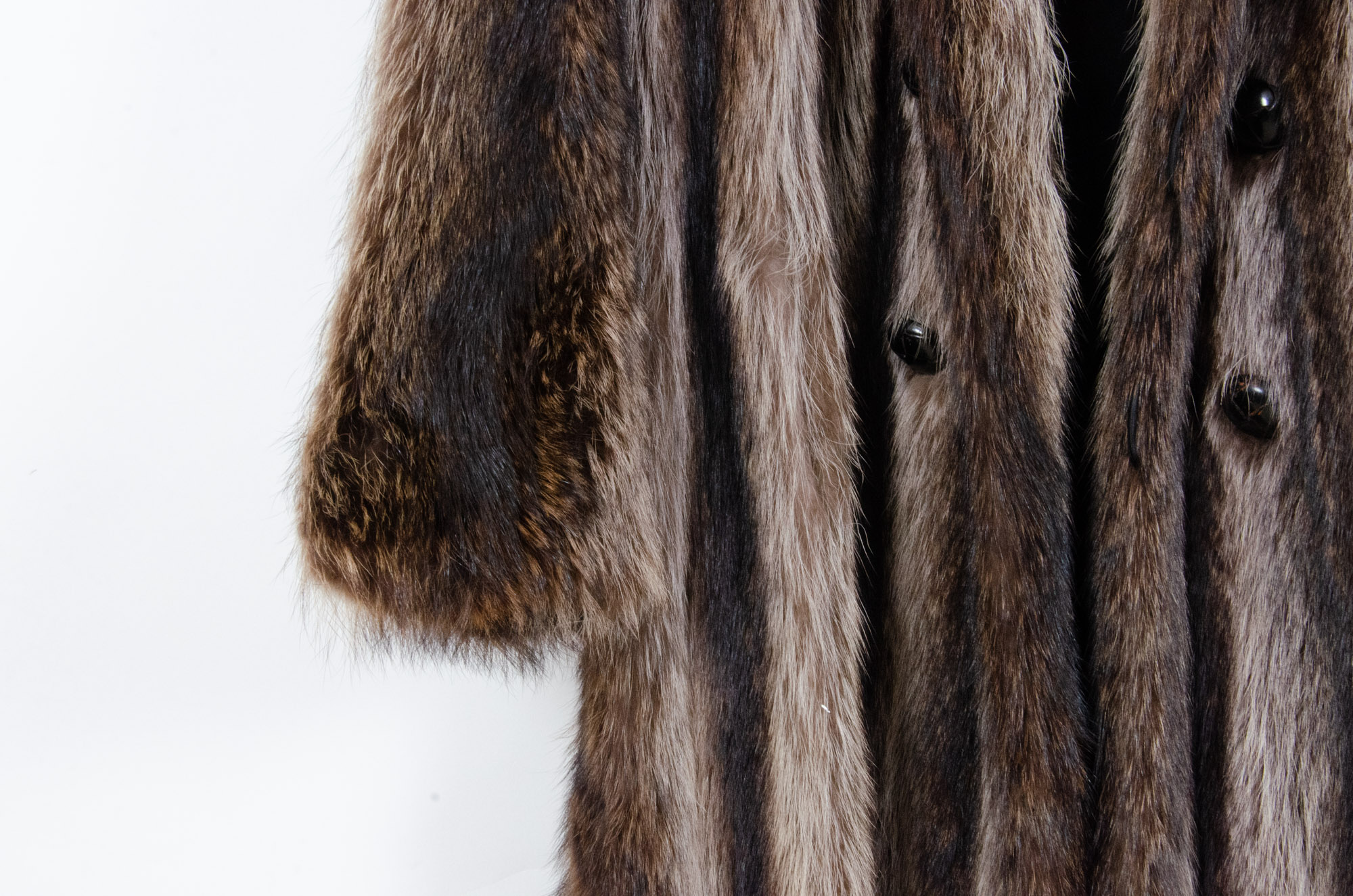 Men's Full-Length Raccoon Fur Coat and North King Raccoon Fur Hat, Vintage