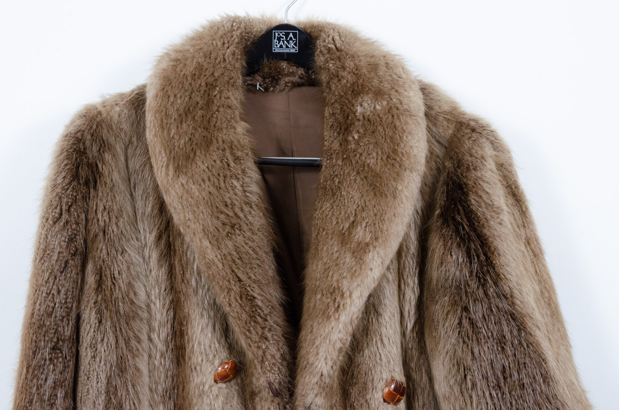 Men's Sheared Beaver Full-Length Fur Coat, Vintage