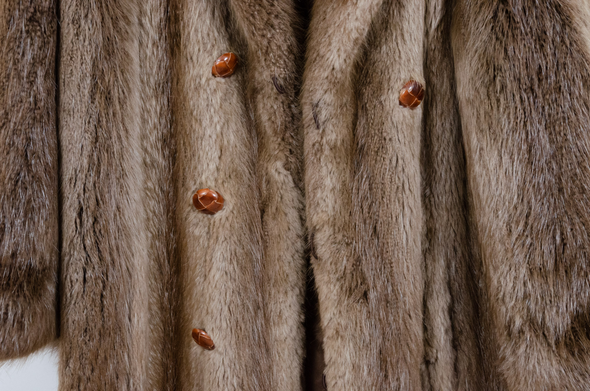 Men's Sheared Beaver Full-Length Fur Coat, Vintage