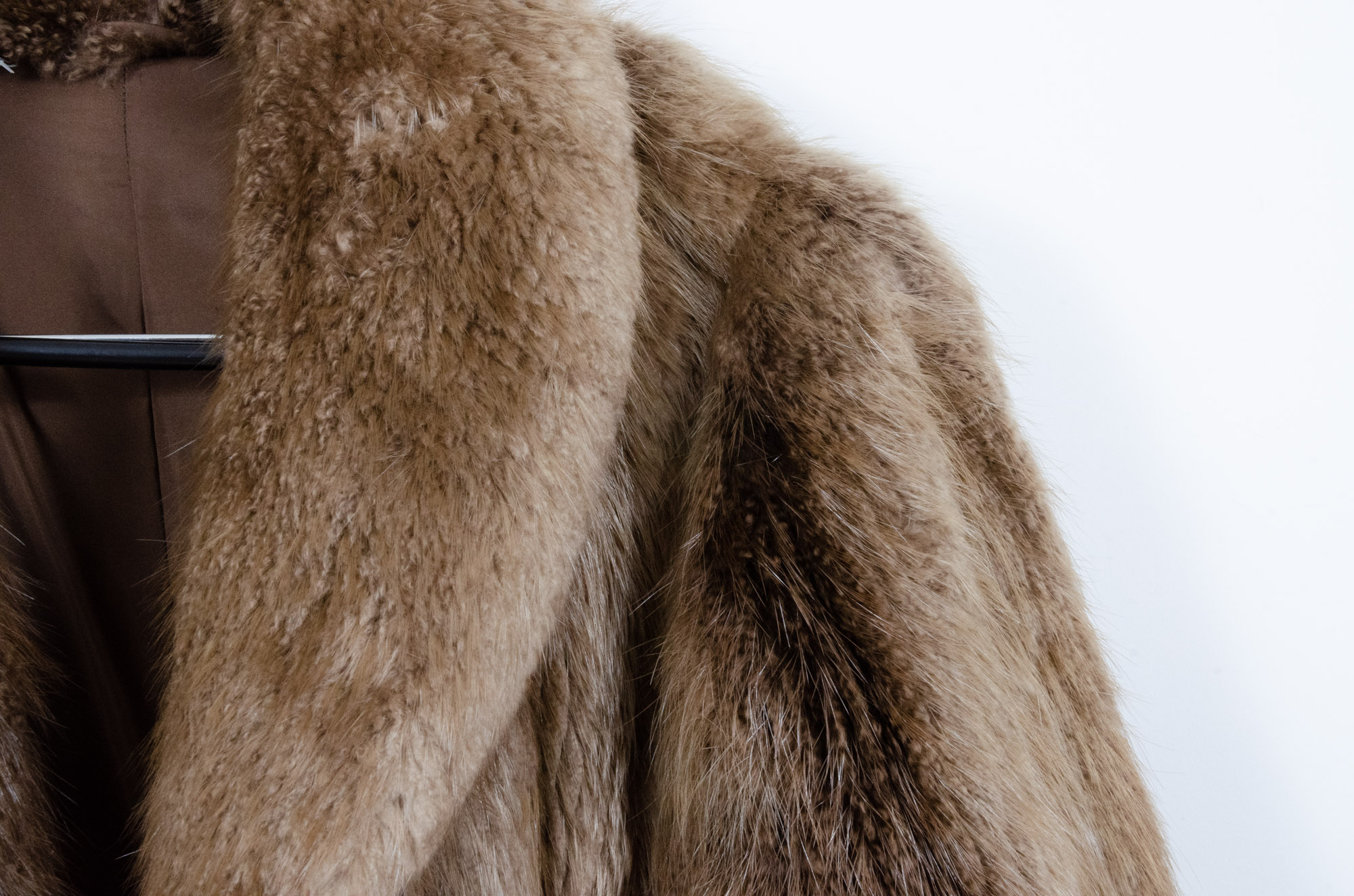 Men's Sheared Beaver Full-Length Fur Coat, Vintage