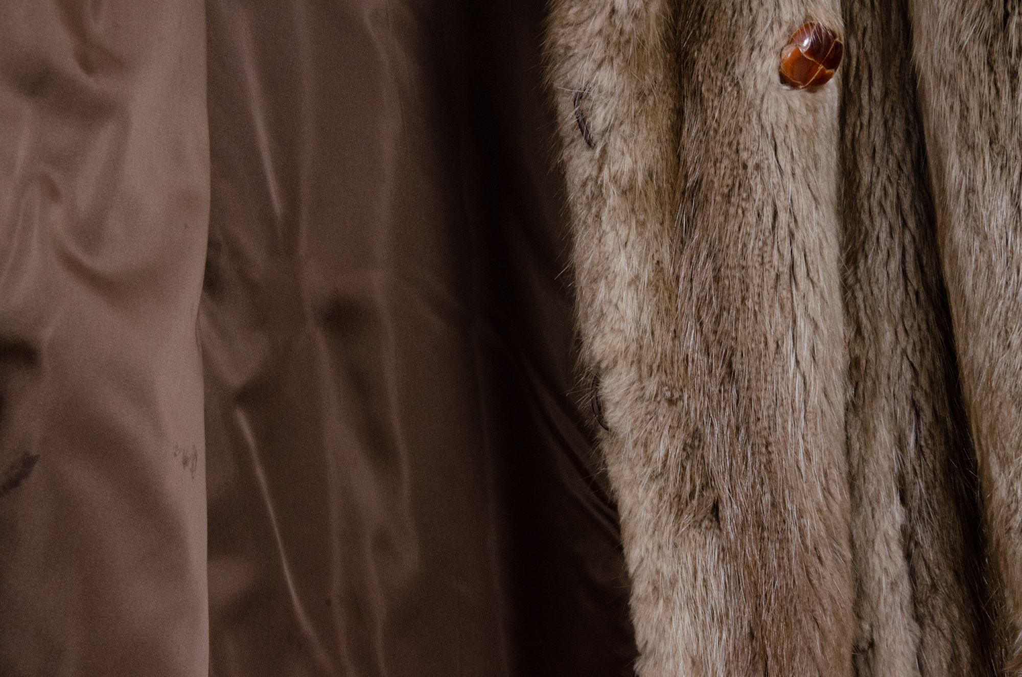 Men's Sheared Beaver Full-Length Fur Coat, Vintage