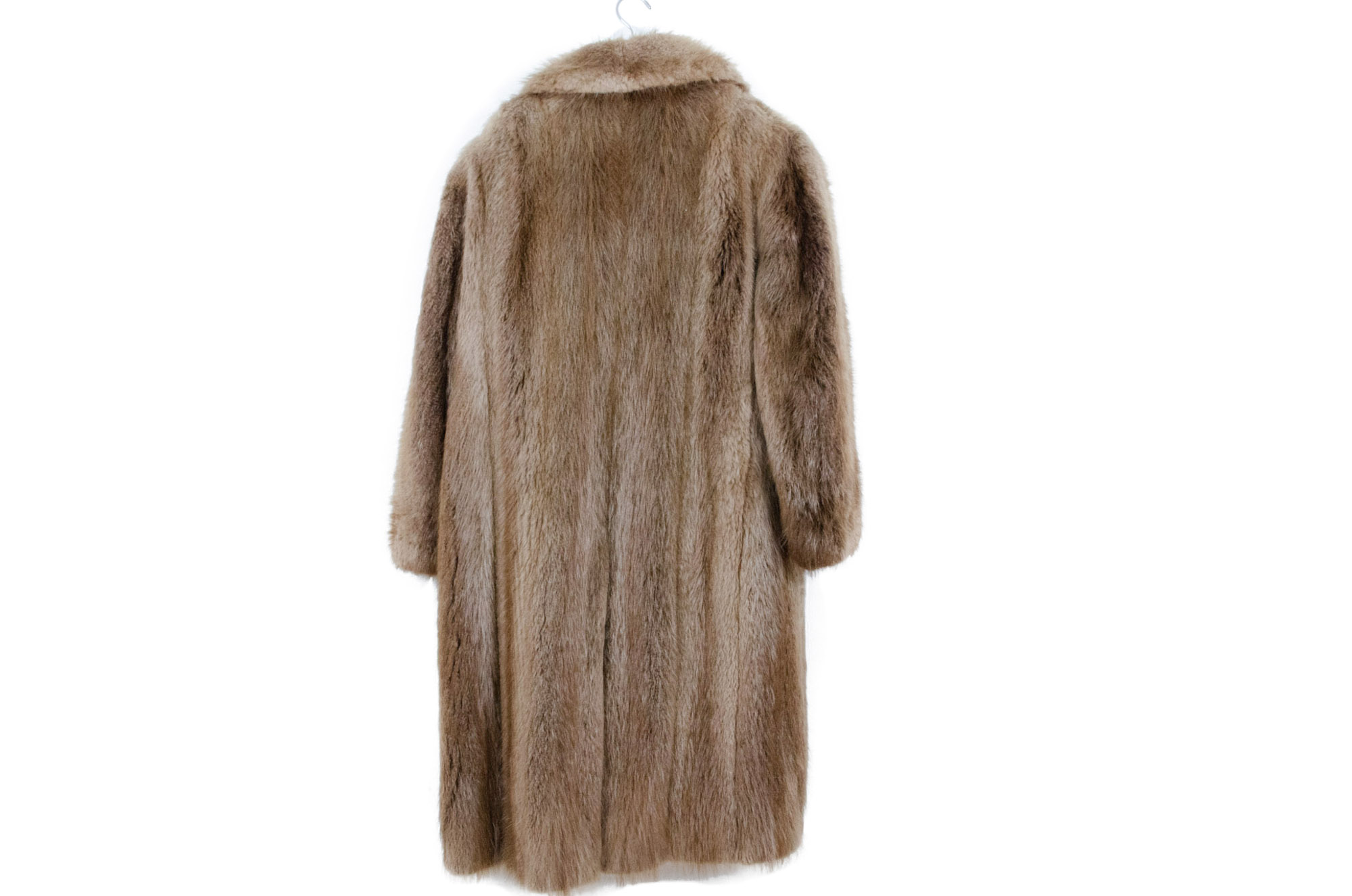 Men's Sheared Beaver Full-Length Fur Coat, Vintage