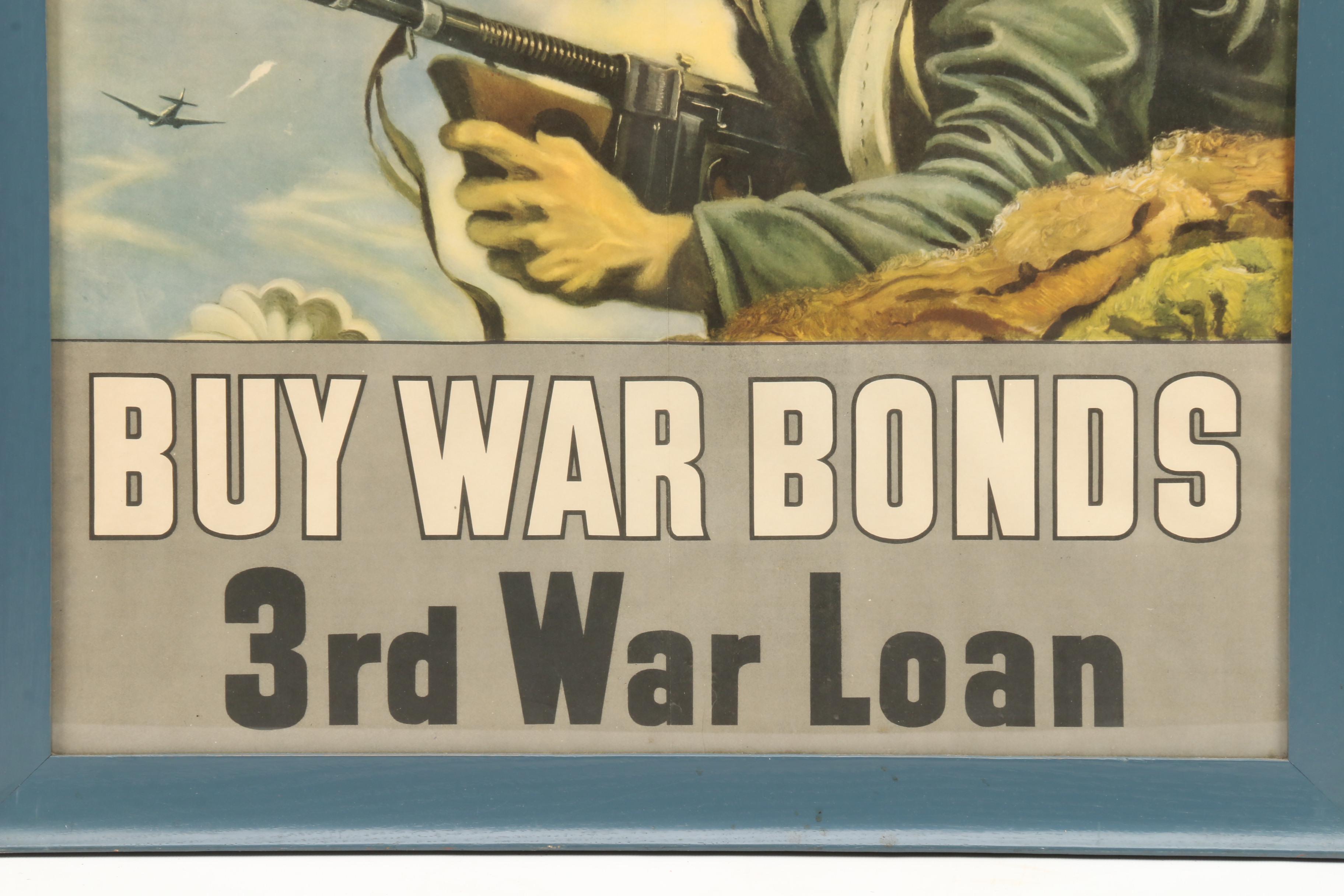 1943 War Bond Poster Designed by Georges Schreiber "Back the Attack!"