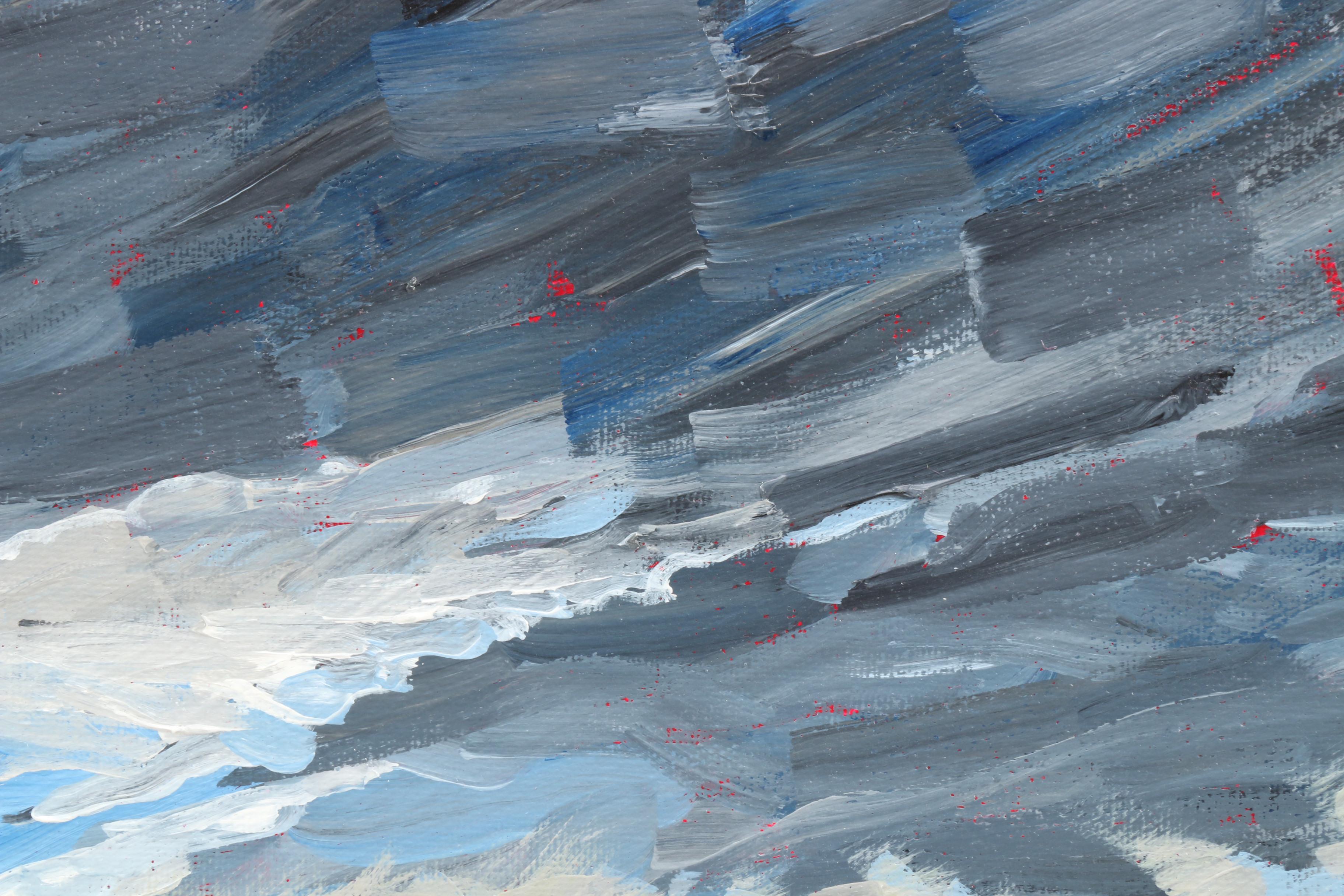 Carl Bevan Abstract Oil Painting of Pastoral Scene