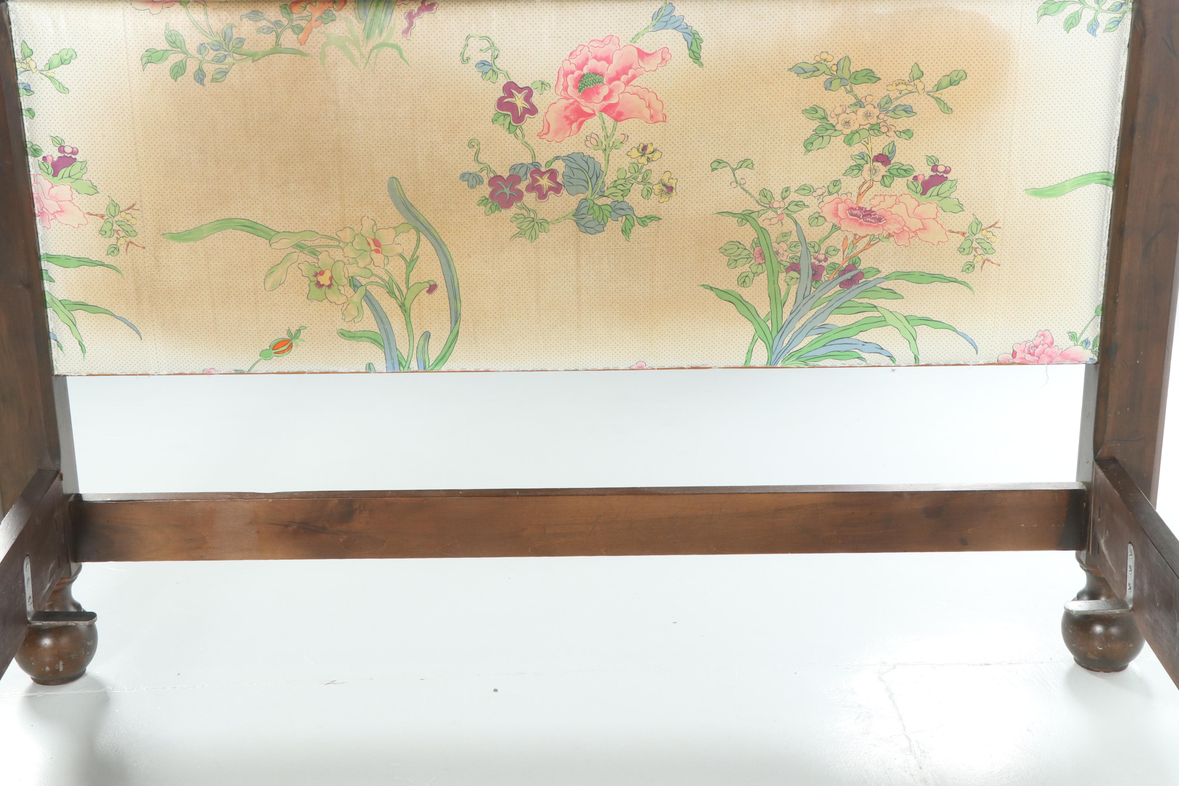 Mahogany Stained Barley Twist Queen Size Canopy Bed By Baker Furniture, 20th C.