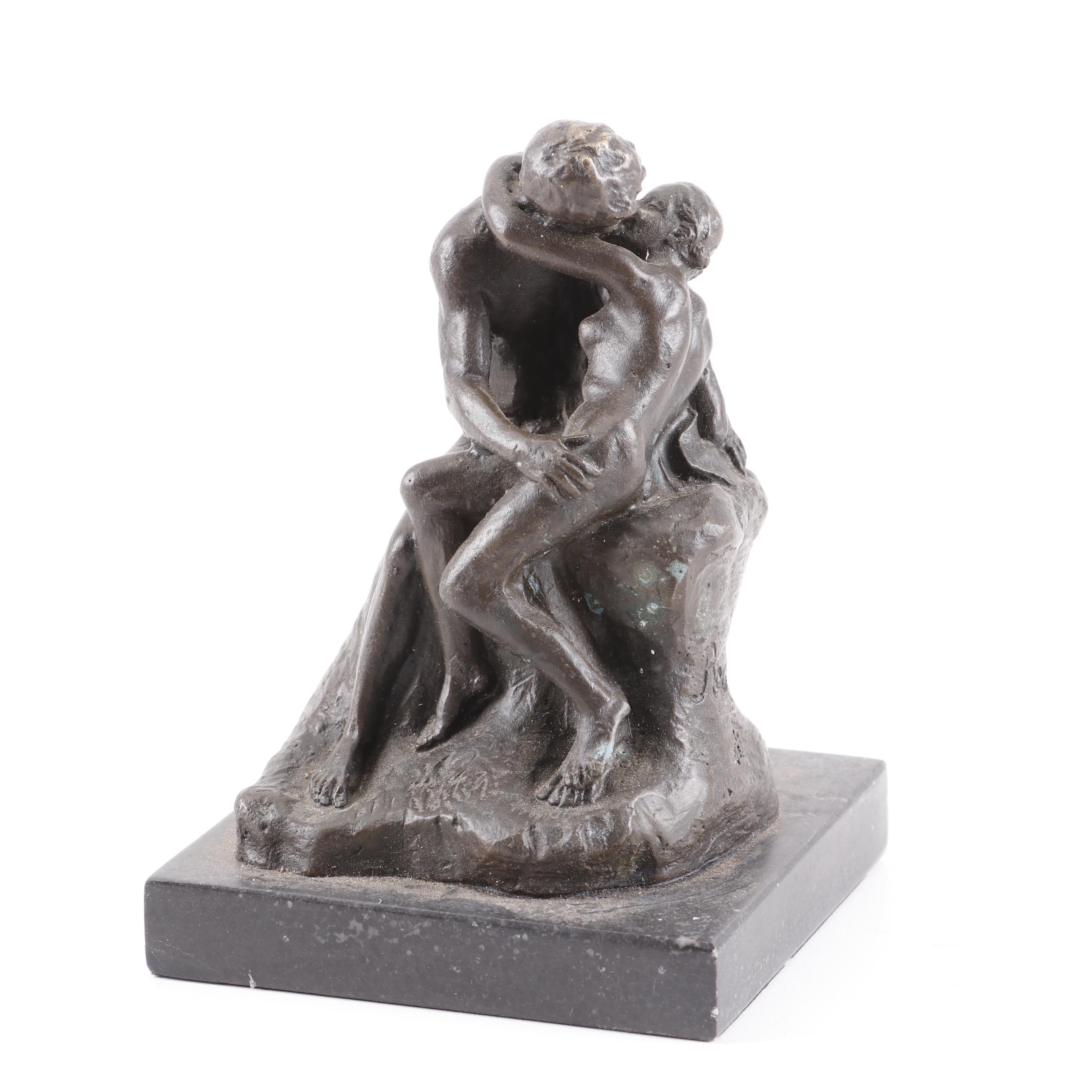 Reproduction Bronze Statue after Auguste Rodin "The Kiss"
