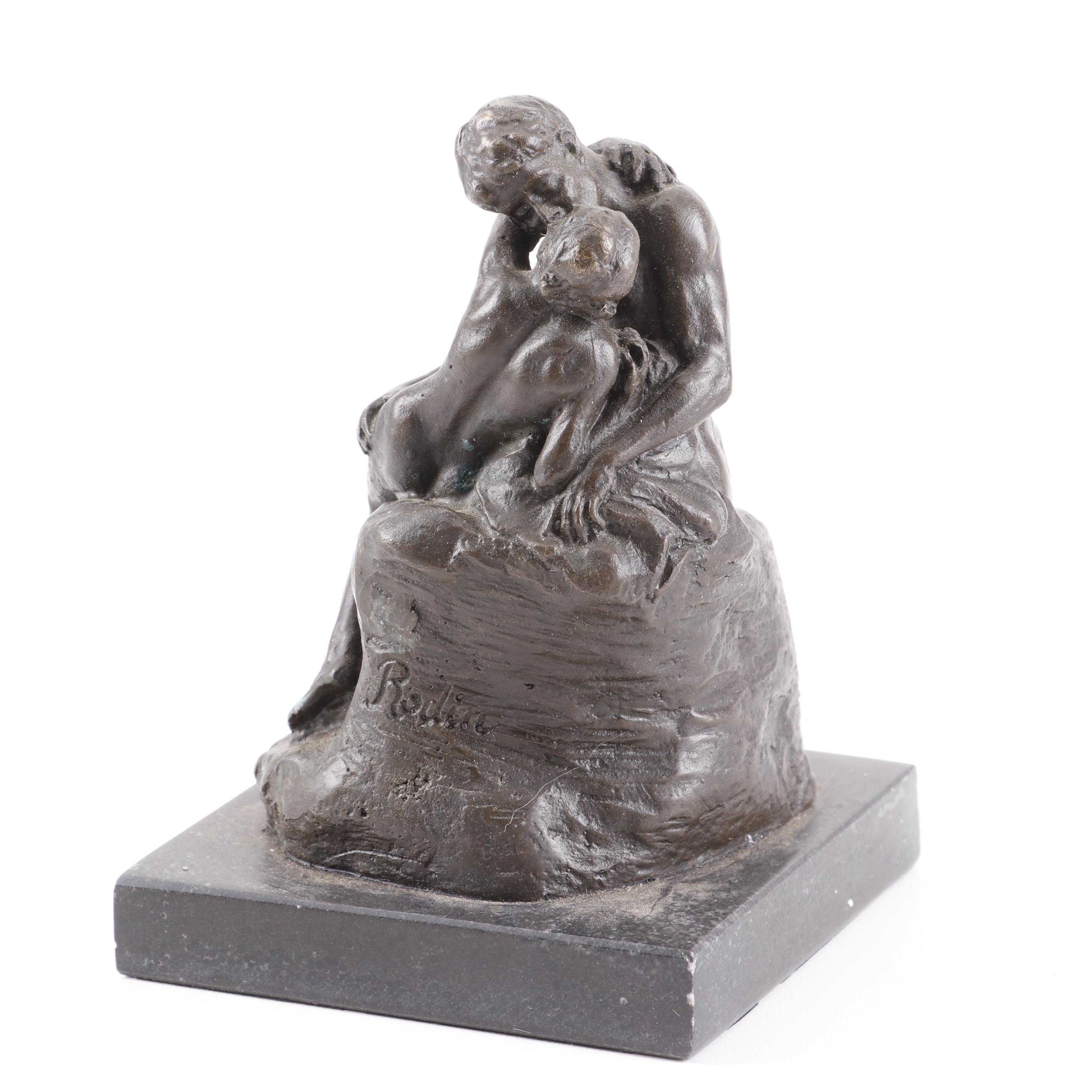 Reproduction Bronze Statue after Auguste Rodin "The Kiss"