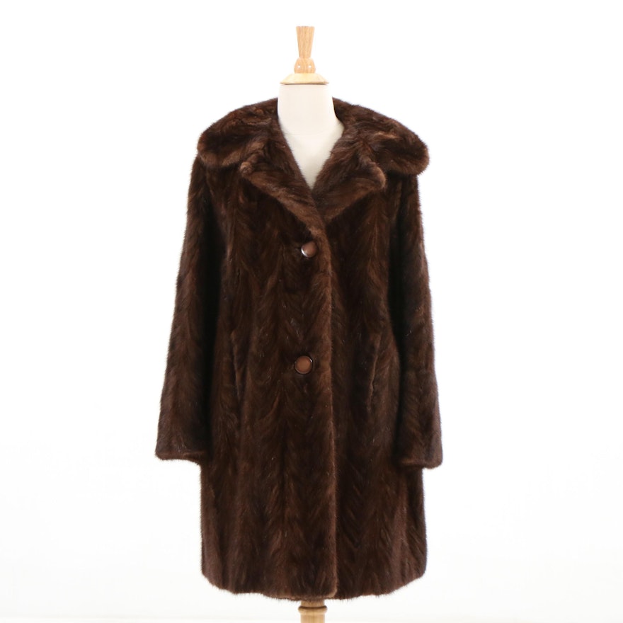 Pogue's Paw Mink Fur Coat, Vintage