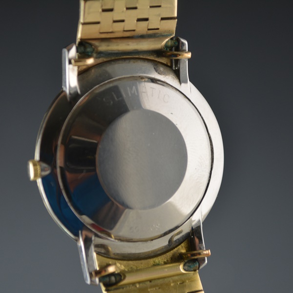 Vintage Juvenia Slimatic 10K Gold Bracelet Automatic Watch