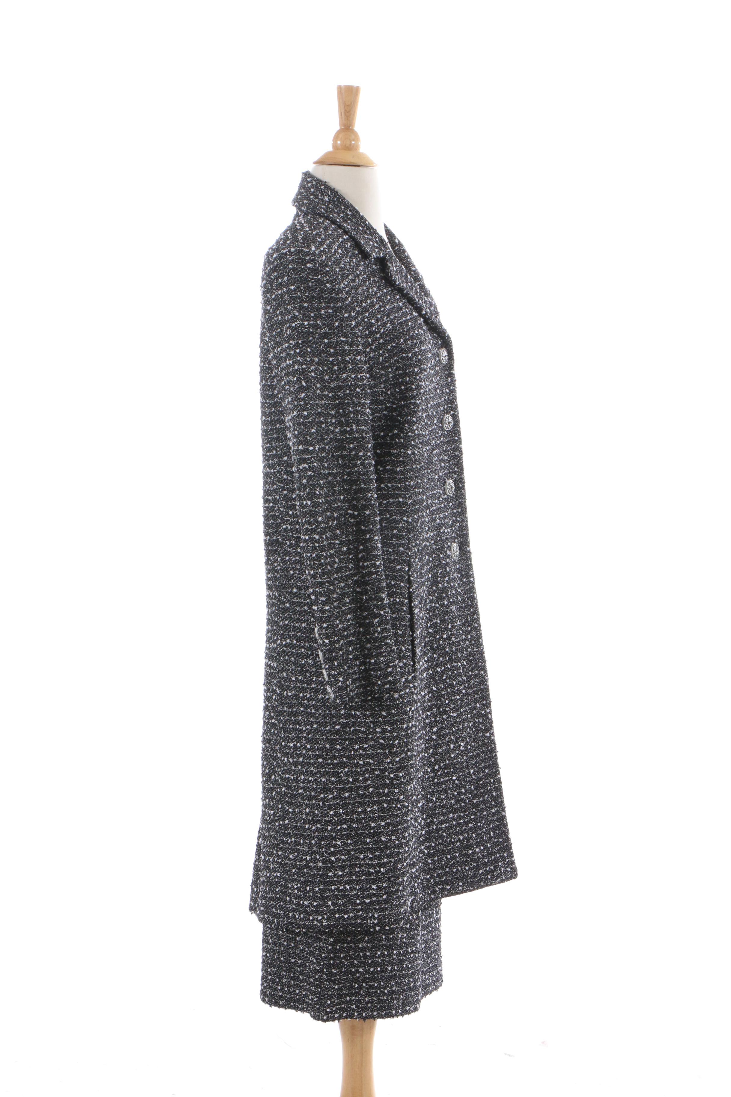 St. John Collection by Marie Gray Wool Blend Knit Skirt Suit