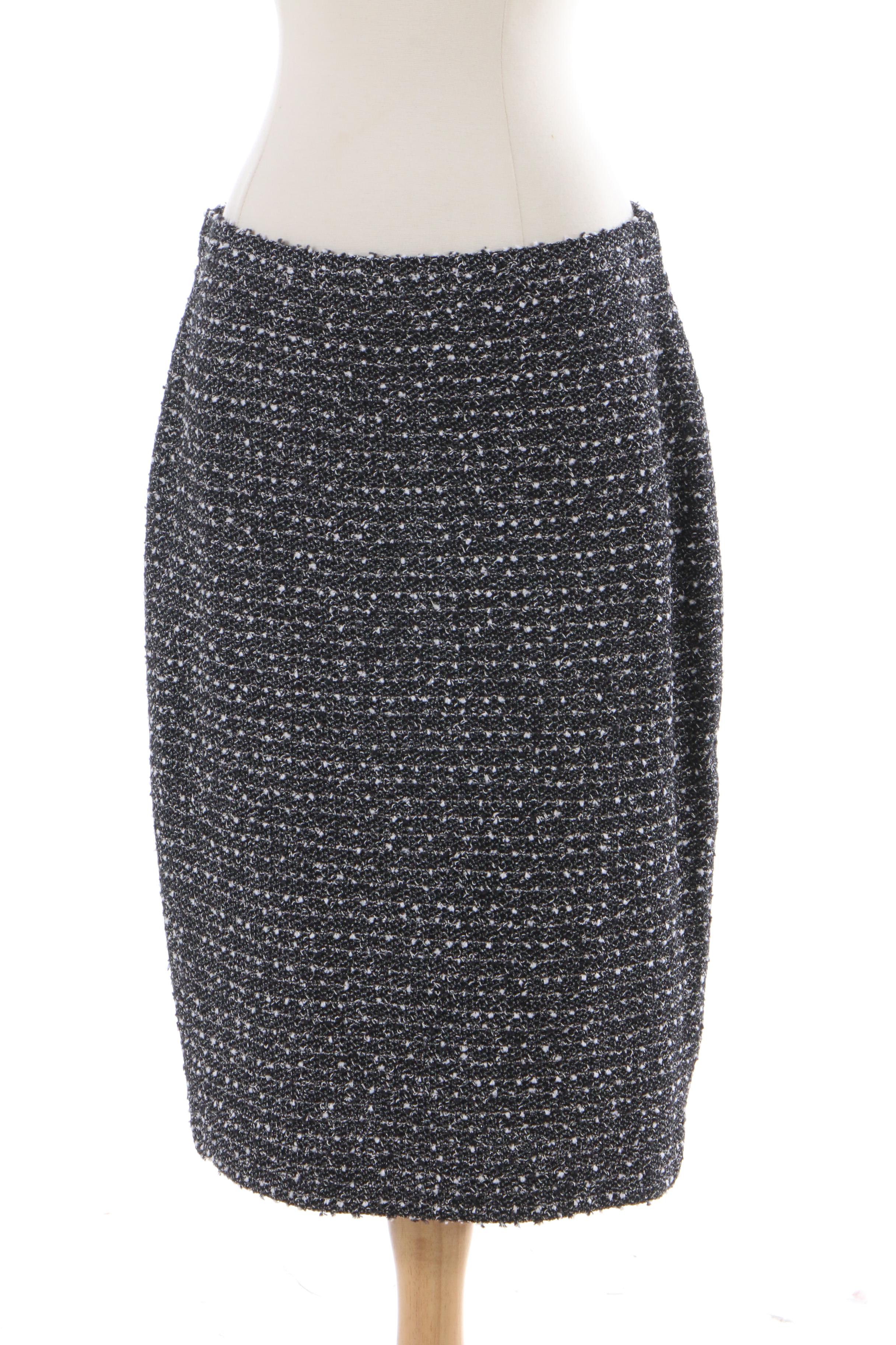 St. John Collection by Marie Gray Wool Blend Knit Skirt Suit