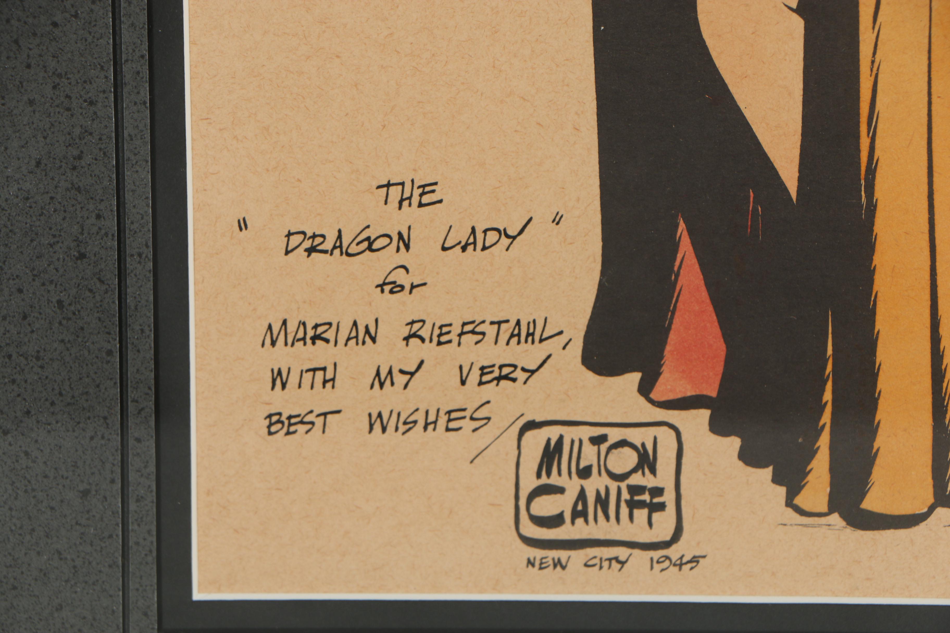 Milton Caniff Sketch and Hand-Colored Lithograph of "The Dragon Lady"