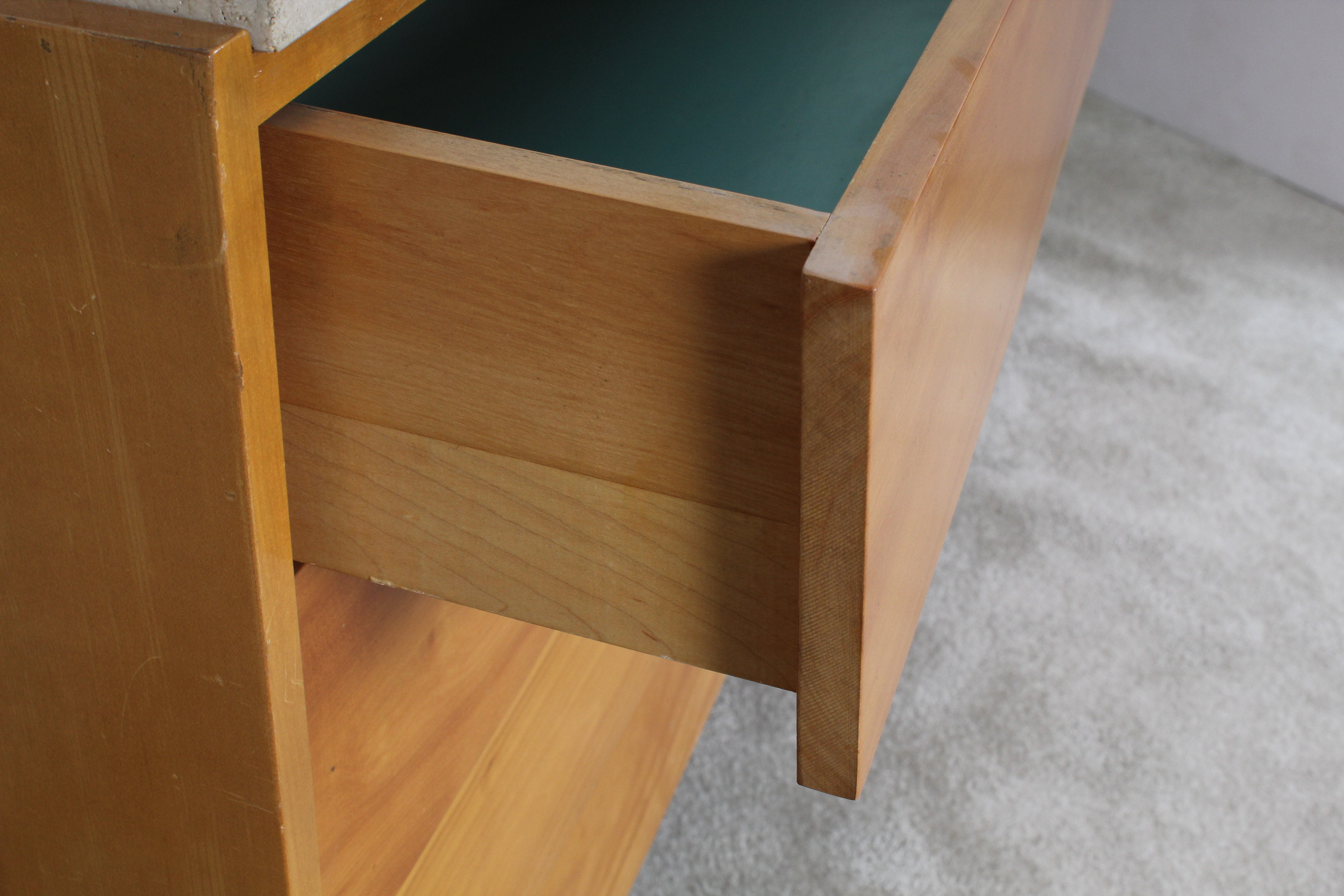 Pair of Florence Knoll for Knoll Associates Louvered Drawer Birch Chests, c 1950