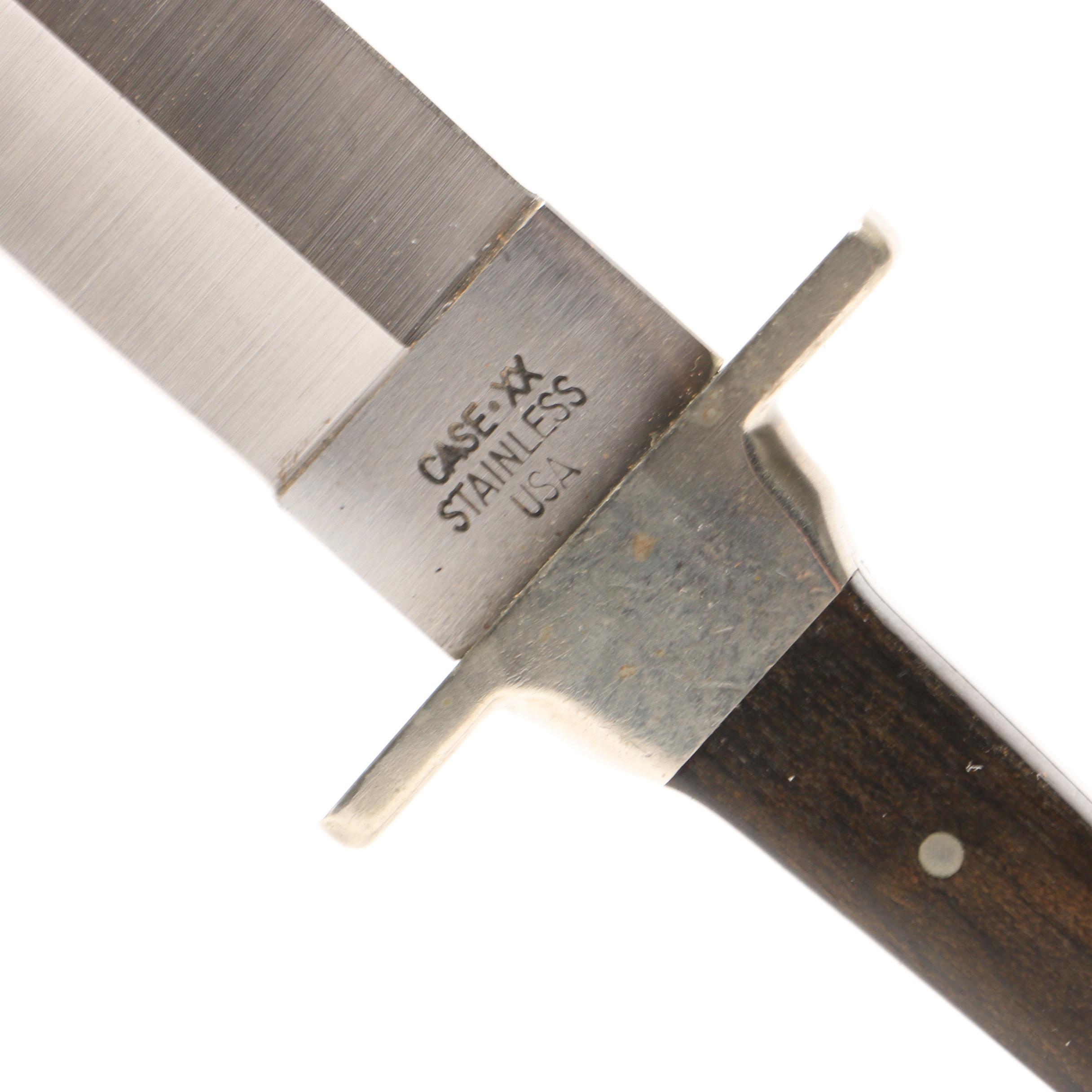 Case Fixed Blade Hunting Knife with Leather Sheath