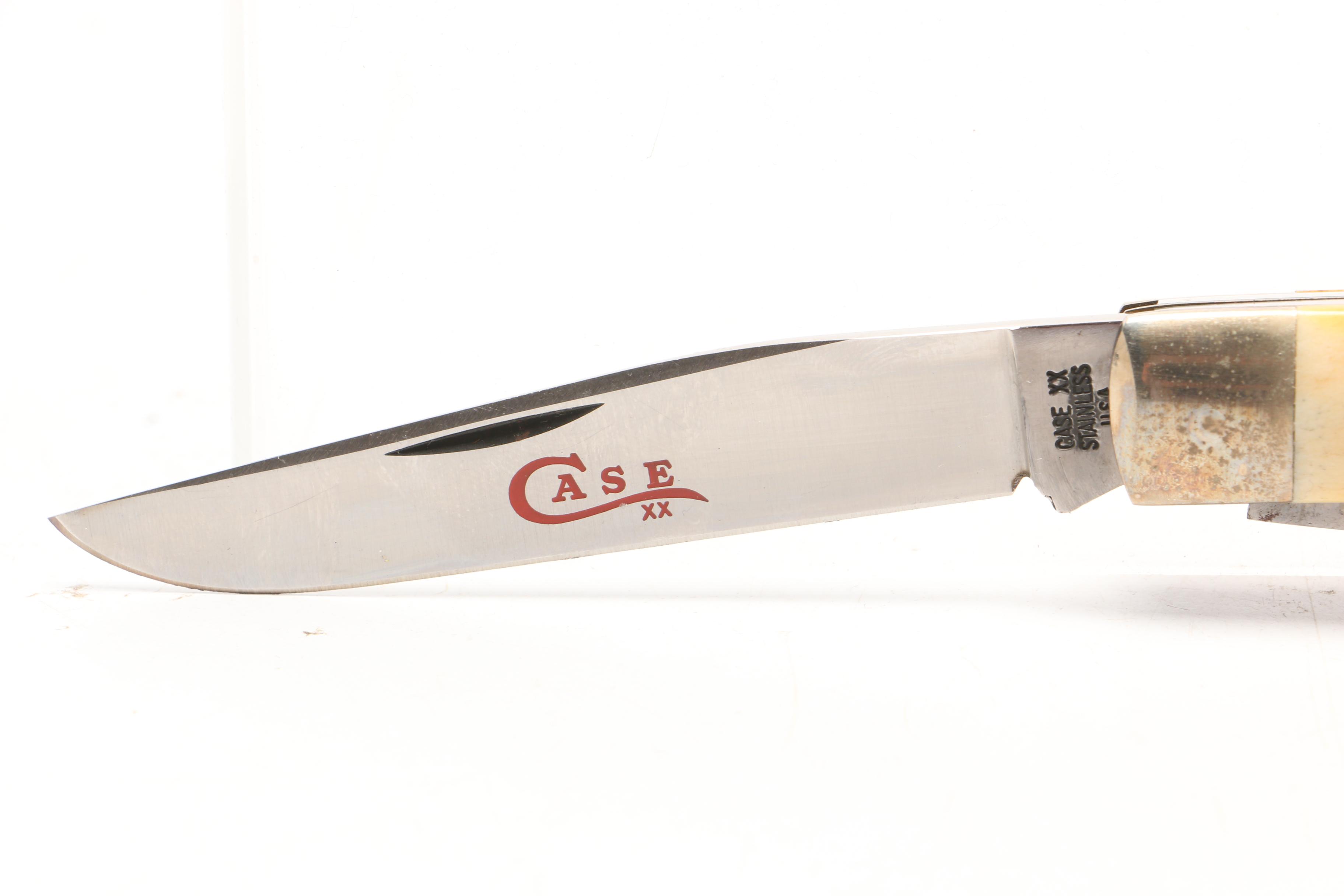 Case Dual Blade Bone Handle Hunting Knife