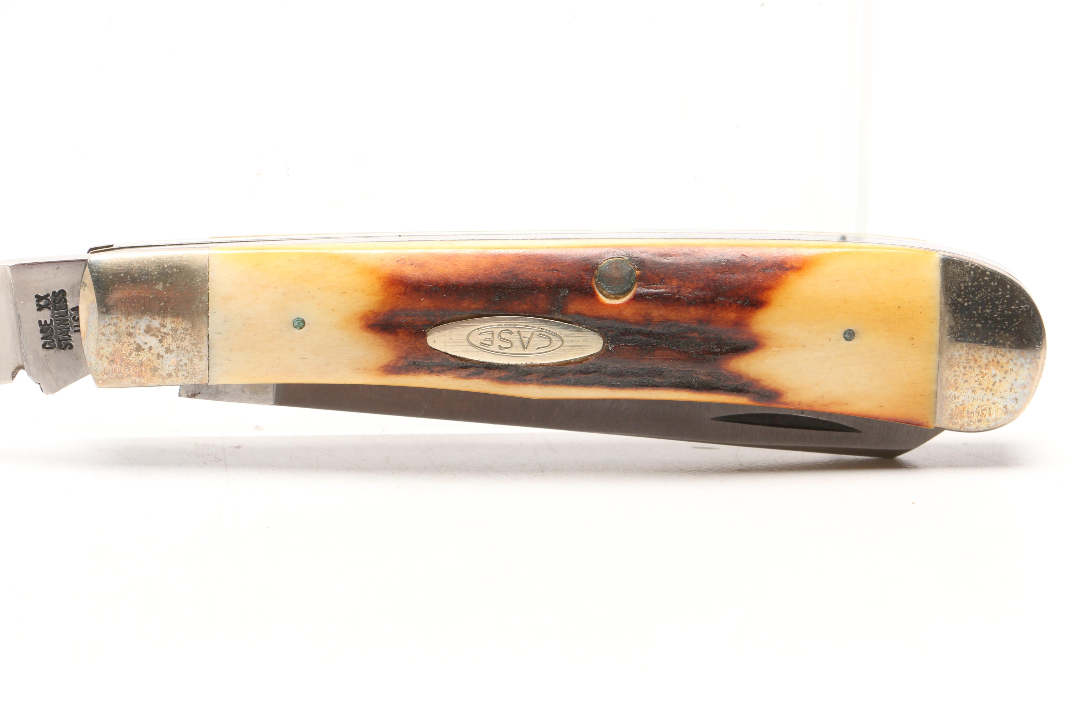 Case Dual Blade Bone Handle Hunting Knife