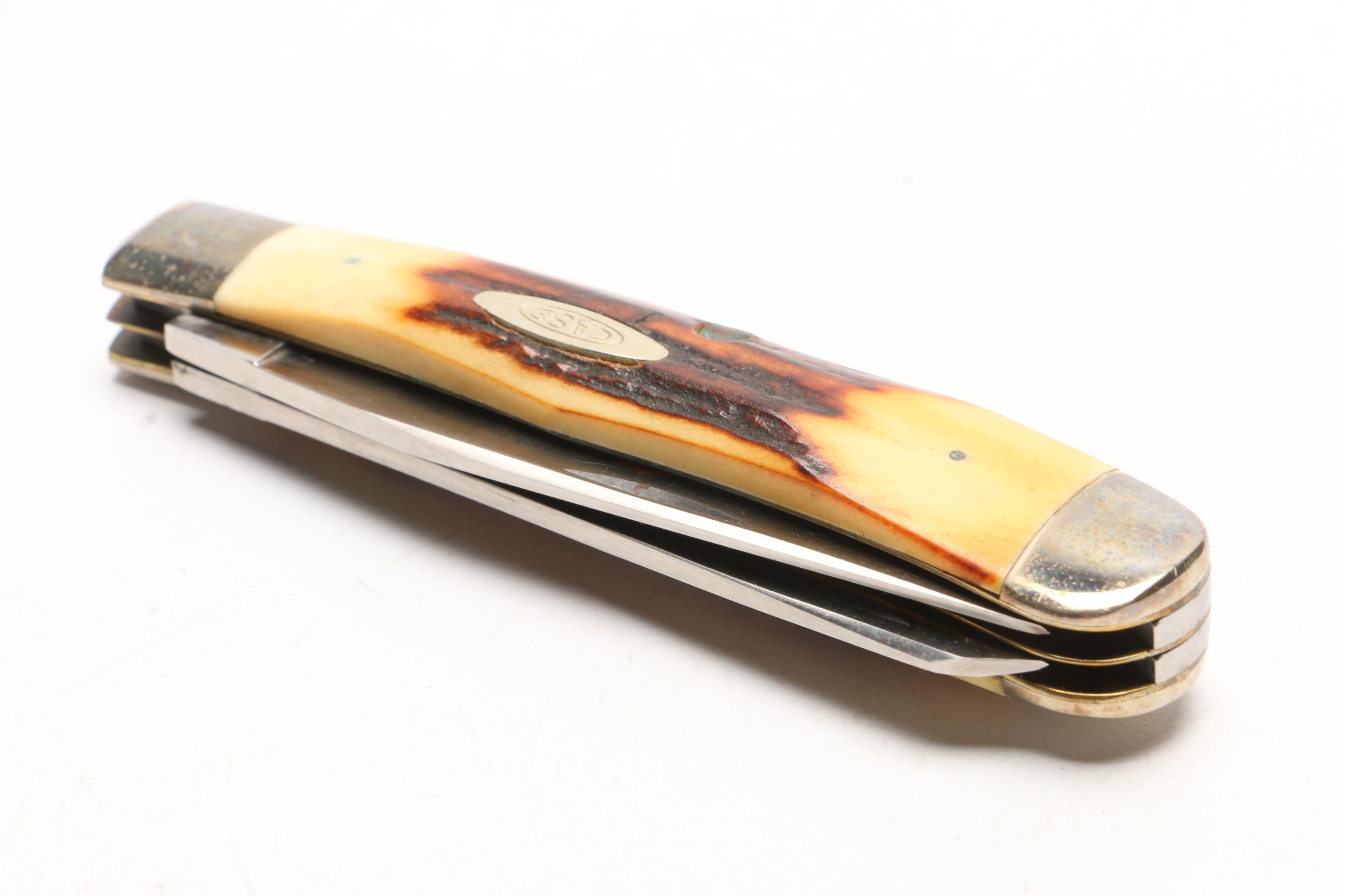 Case Dual Blade Bone Handle Hunting Knife