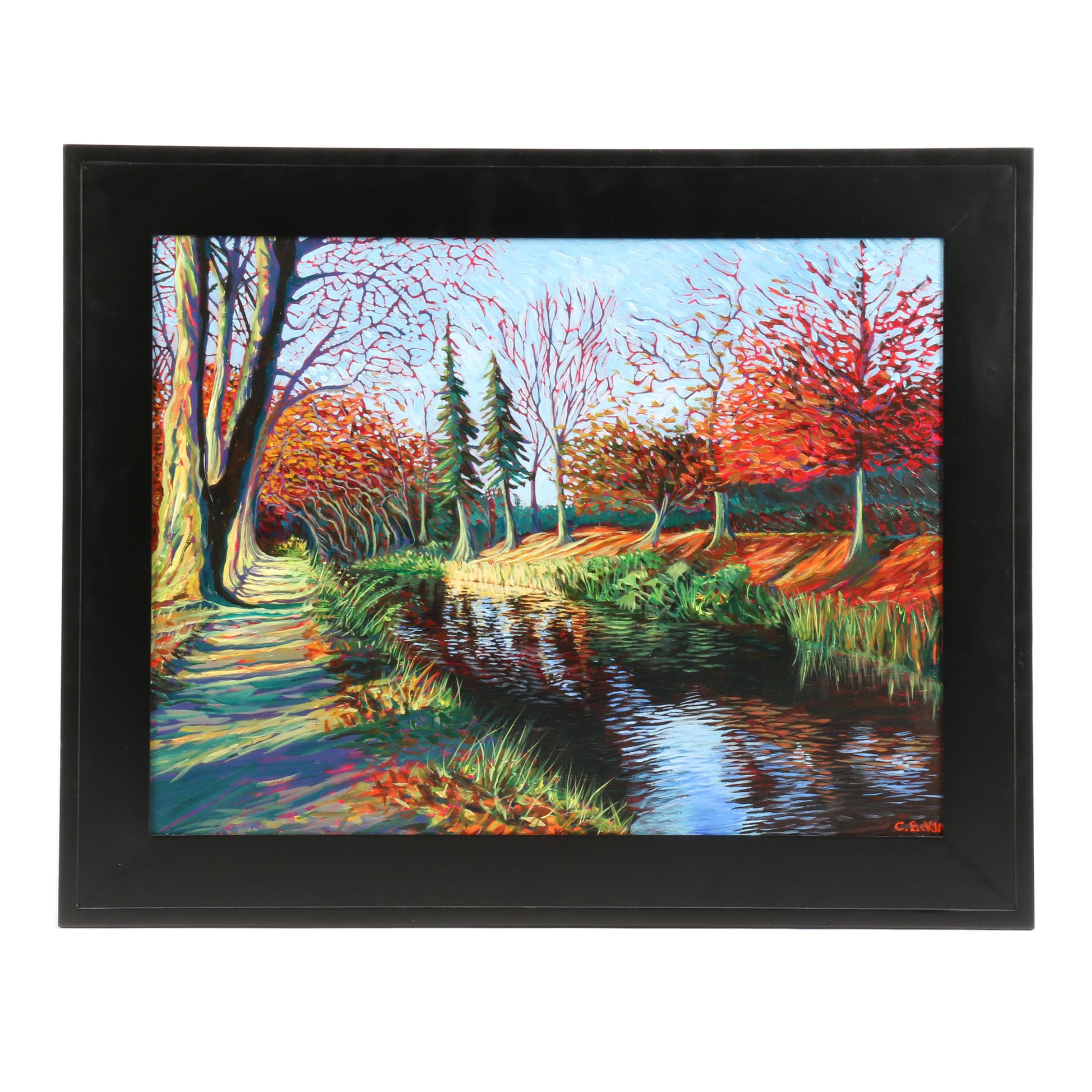 Carl Bevan Abstract Landscape Oil Painting