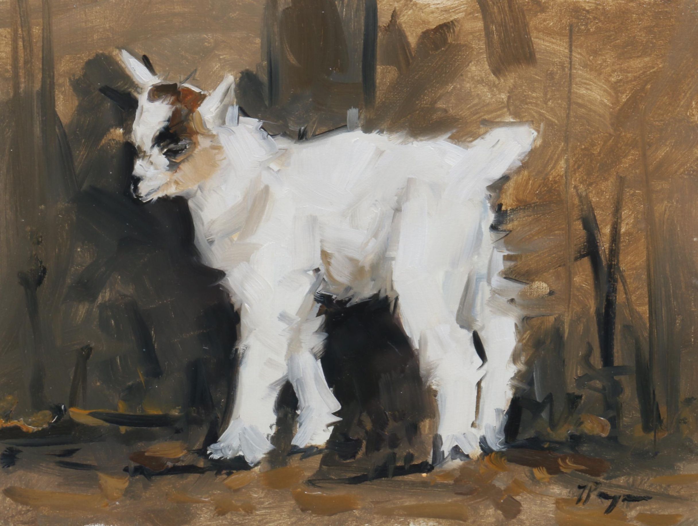 John Payne Oil Painting of Goat