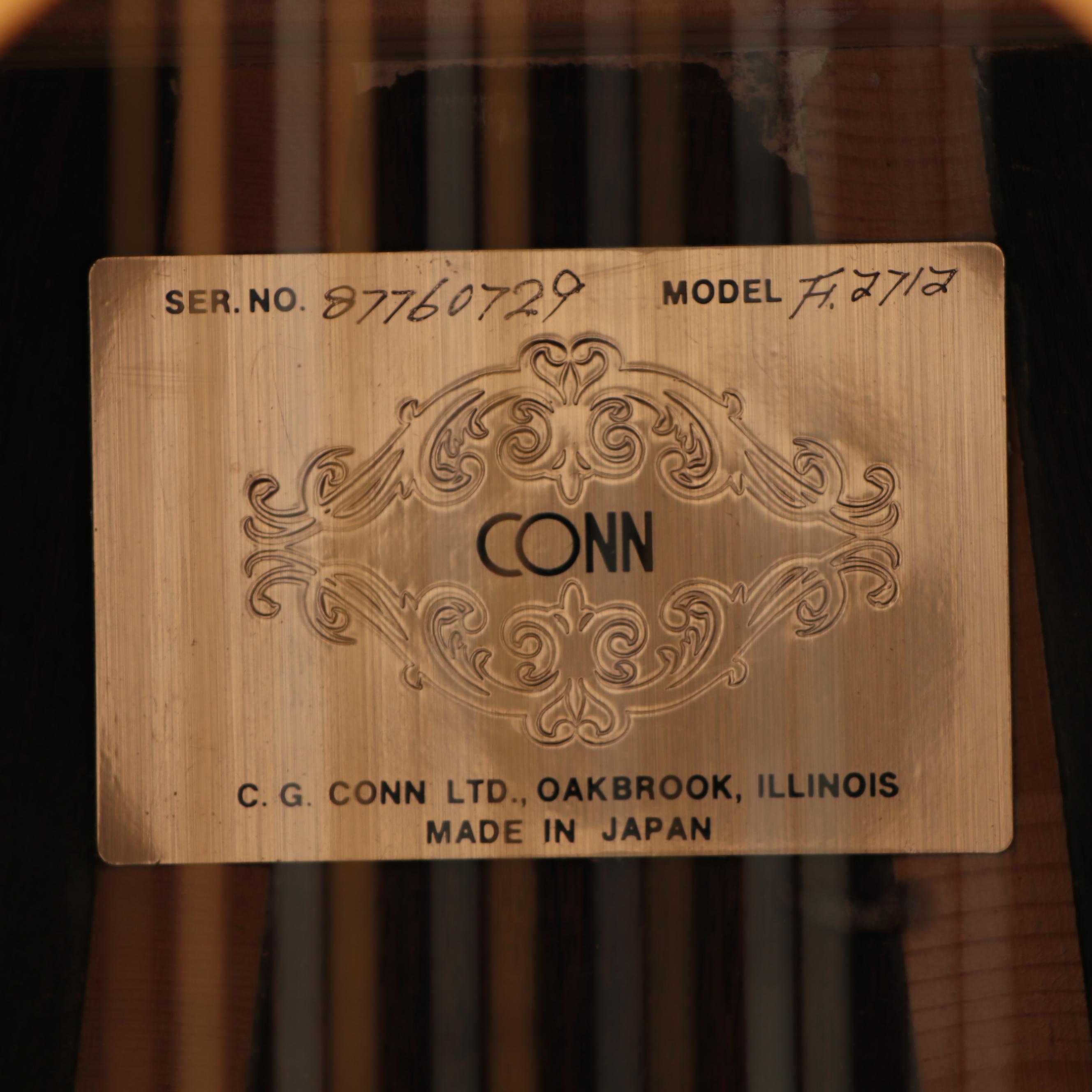 Conn F2712 12-String Dreadnought Acoustic Guitar with Case, Circa 1975