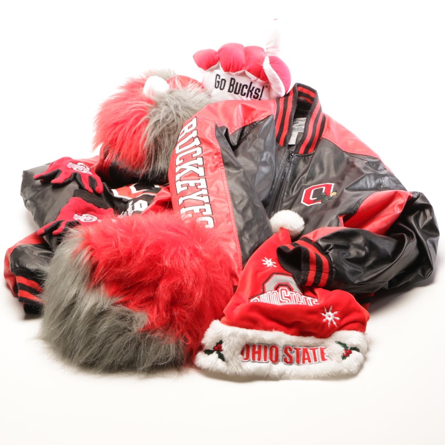 Ohio State University "Buckeyes" Jackets, Hats, Wigs and Gloves