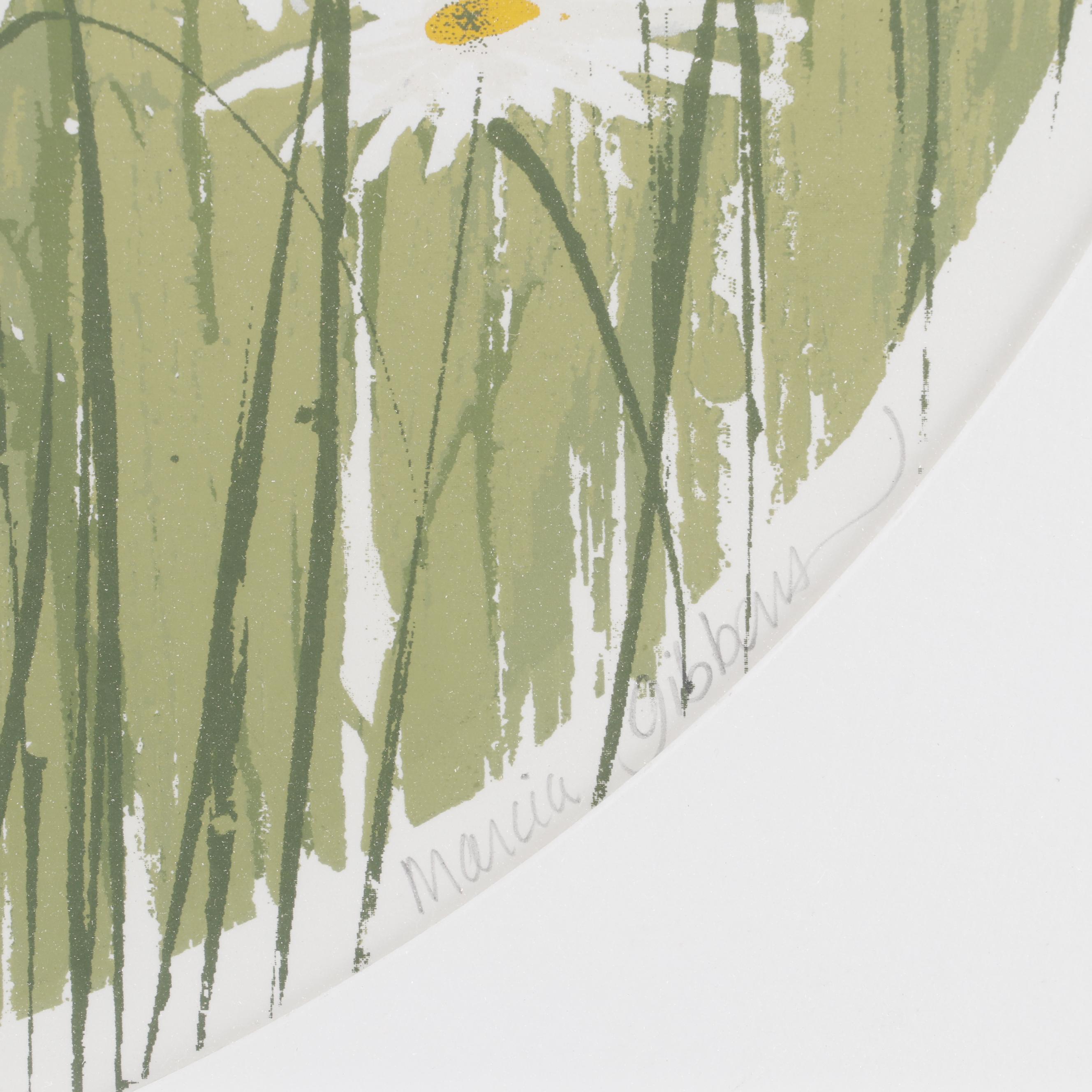 Marcia Gibbons Serigraphs "My Garden" and "Field Flowers"