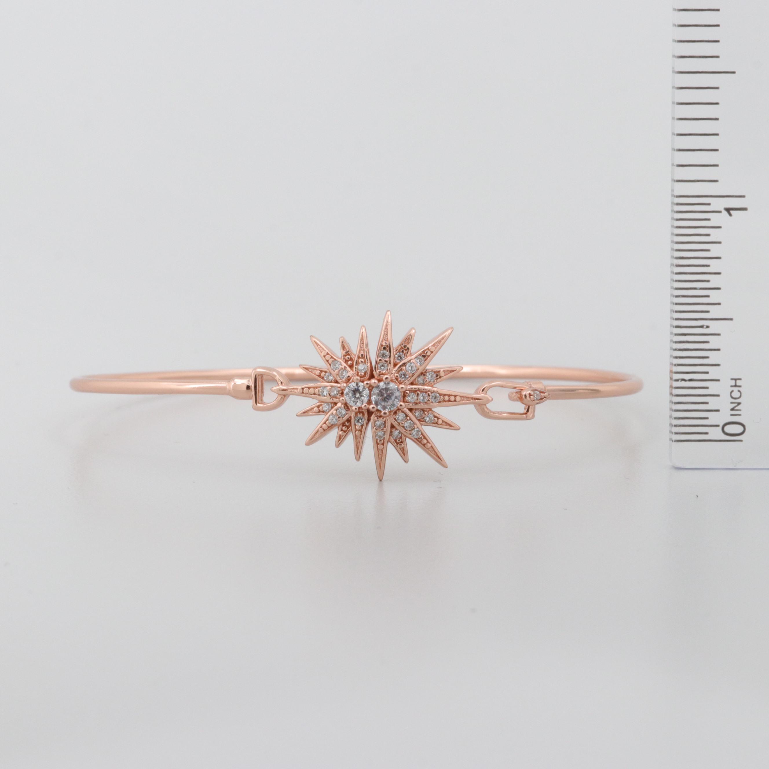 Rose Wash on Sterling Silver Cubic Zirconia Bracelet