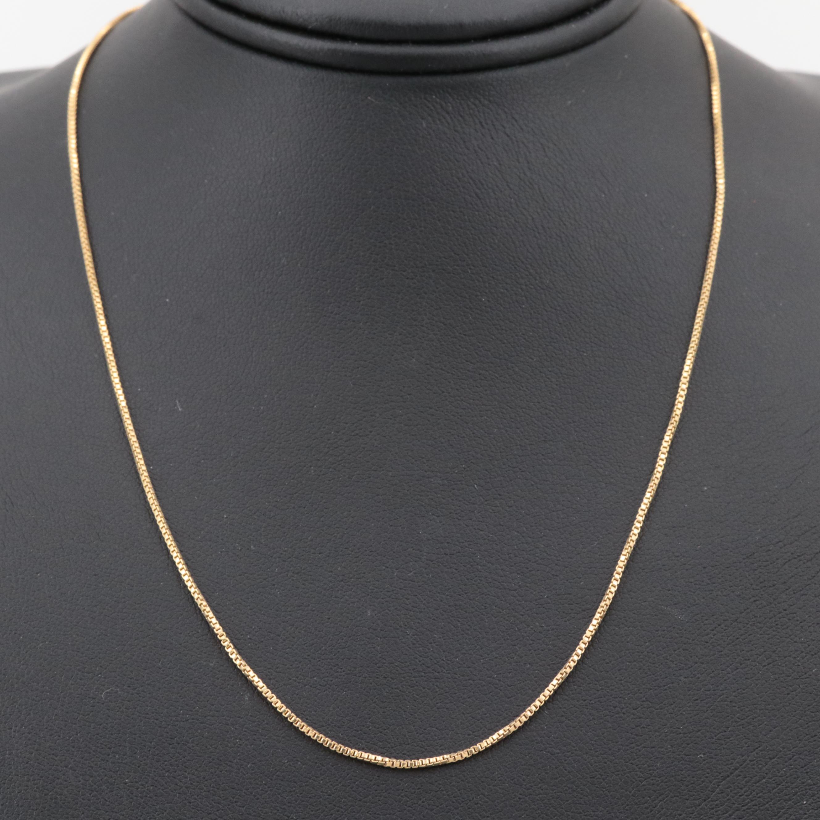 14K Yellow Gold Box Chain