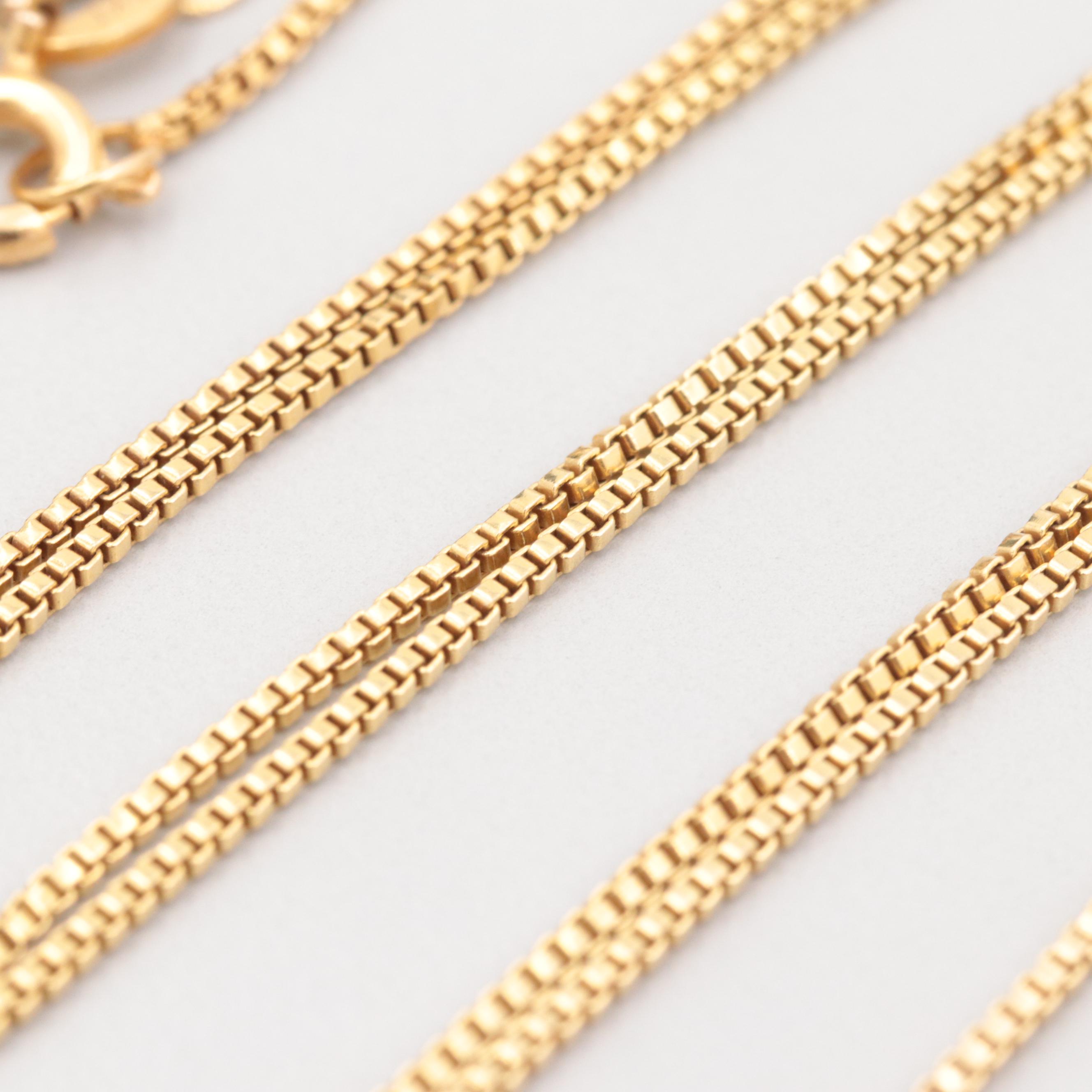 14K Yellow Gold Box Chain