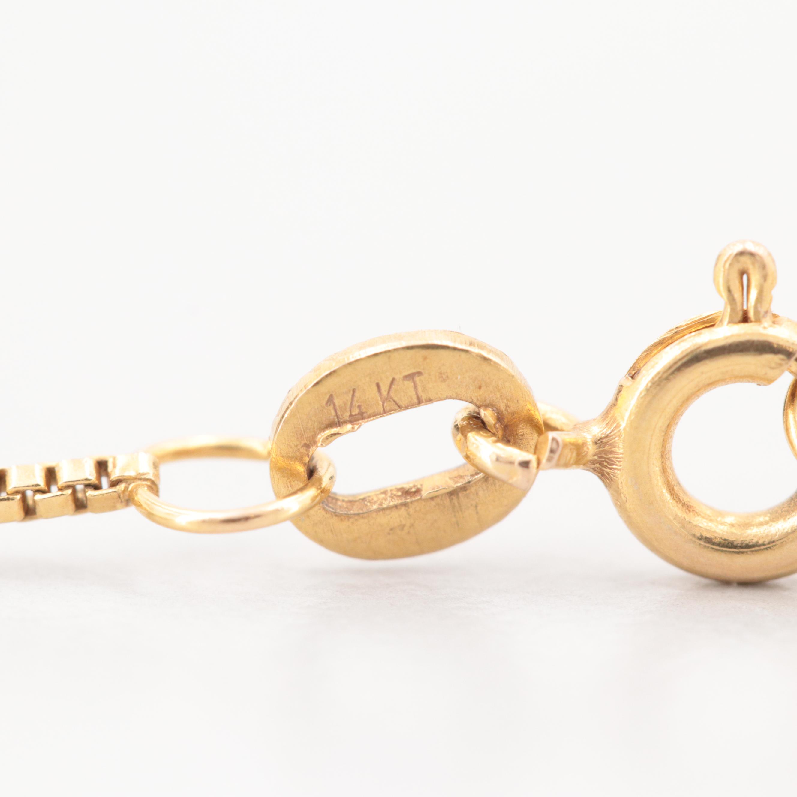 14K Yellow Gold Box Chain