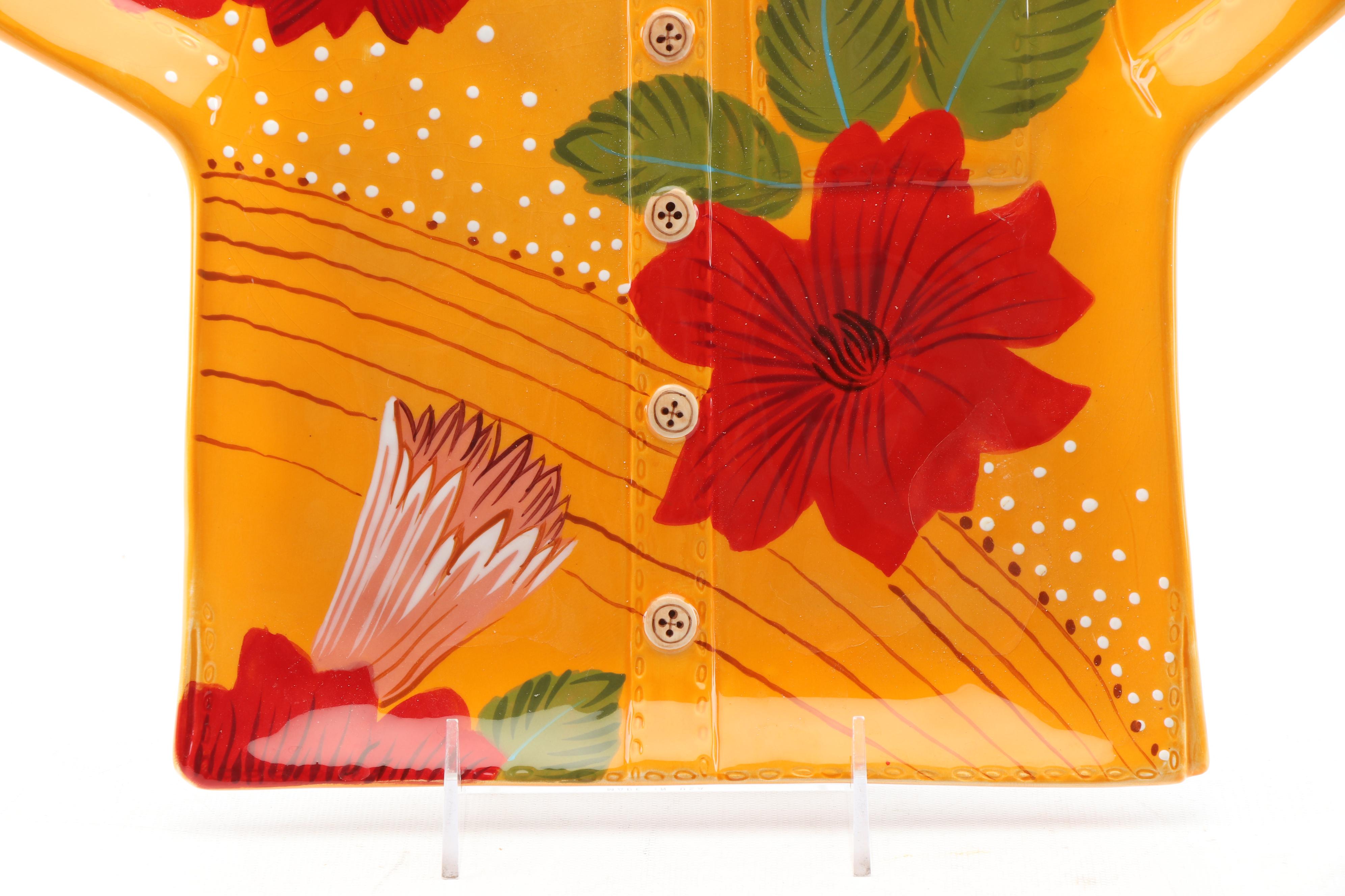 Tommy Bahama Ceramic Serving Tray, 21st Century