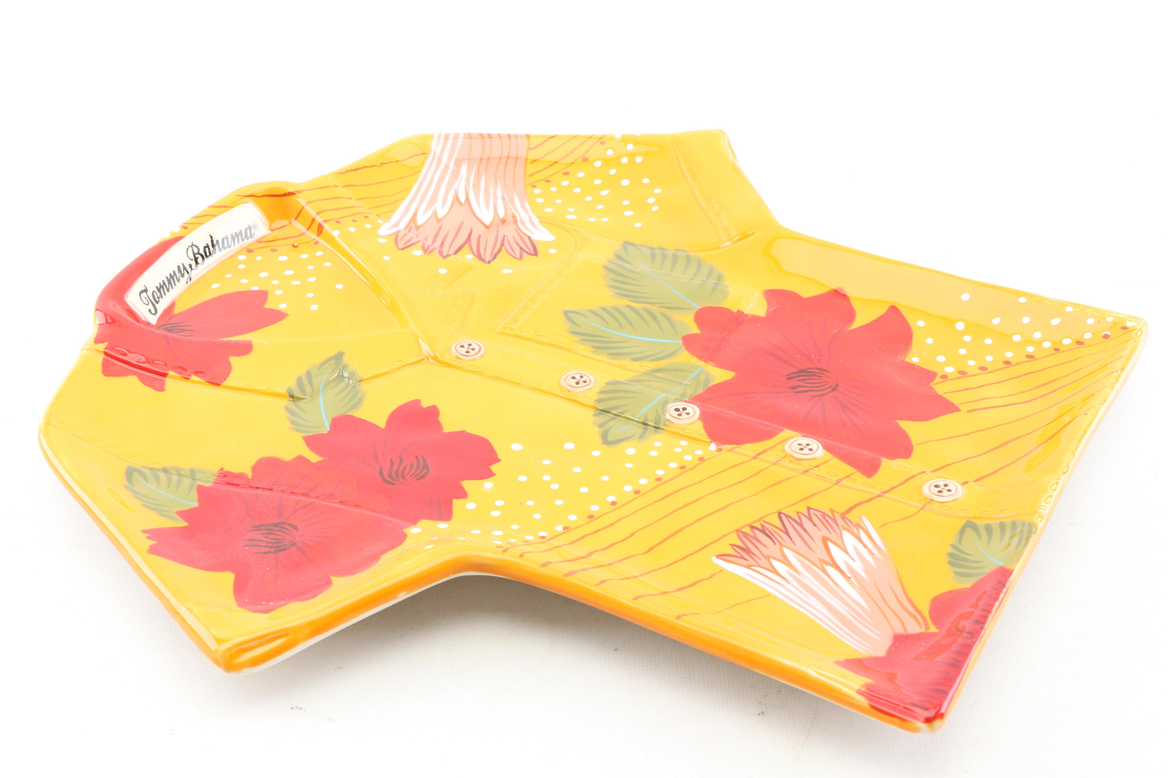 Tommy Bahama Ceramic Serving Tray, 21st Century