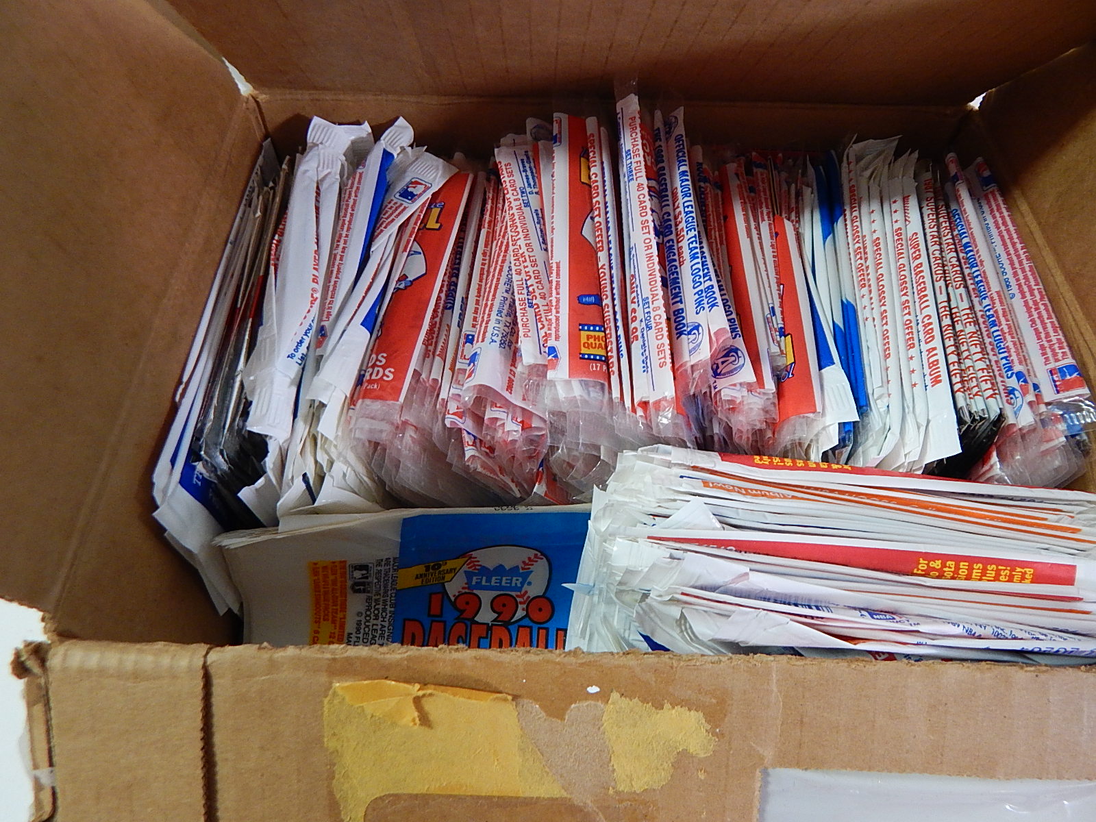 Hundreds of Wax Pack Wrappers with Sports and Non-Sports from 1980s