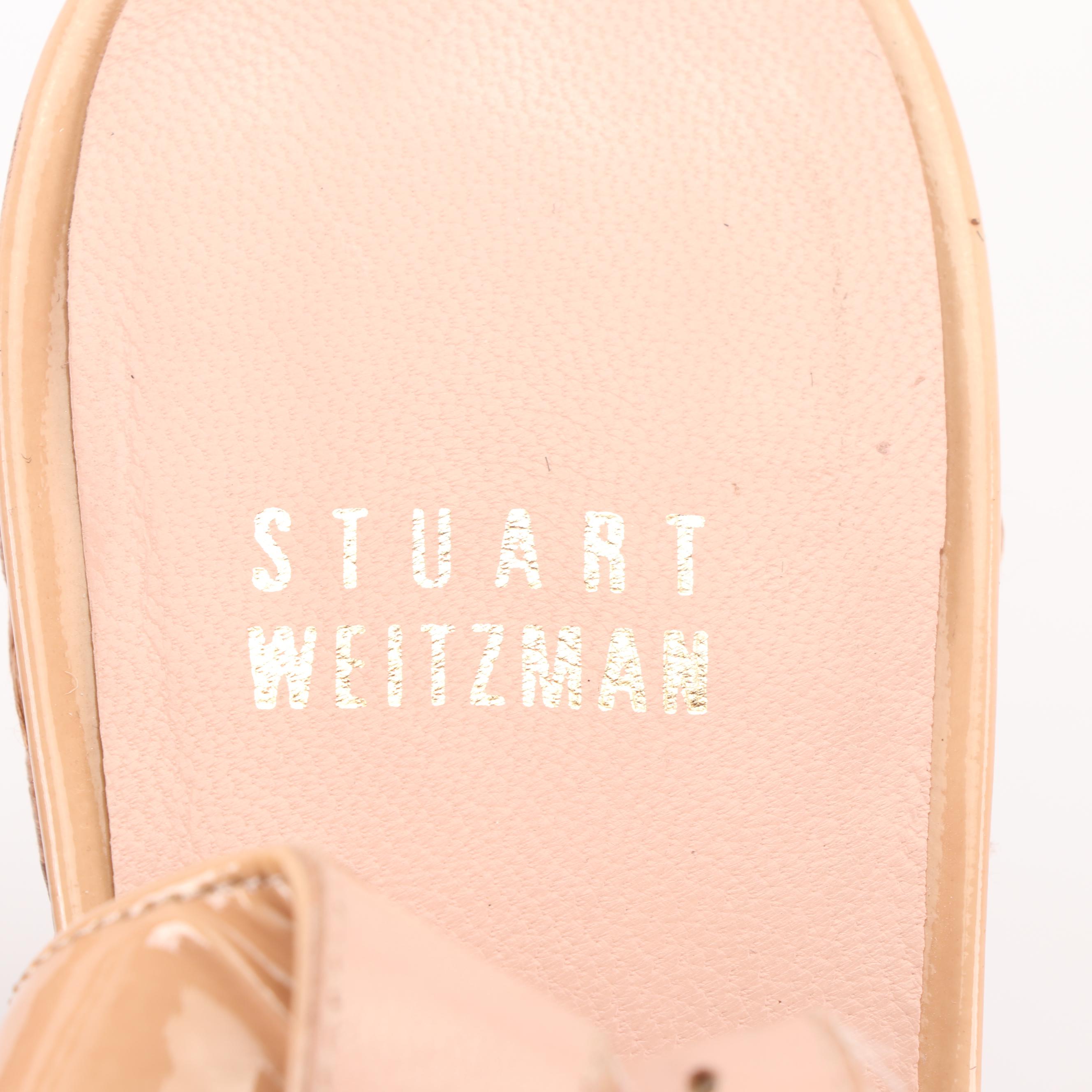 Prada, Burberry and Stuart Weitzman Patent Leather Espadrille Wedge Sandals